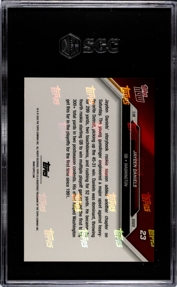 2025 Topps Now #23 Jayden Daniels SGC 10