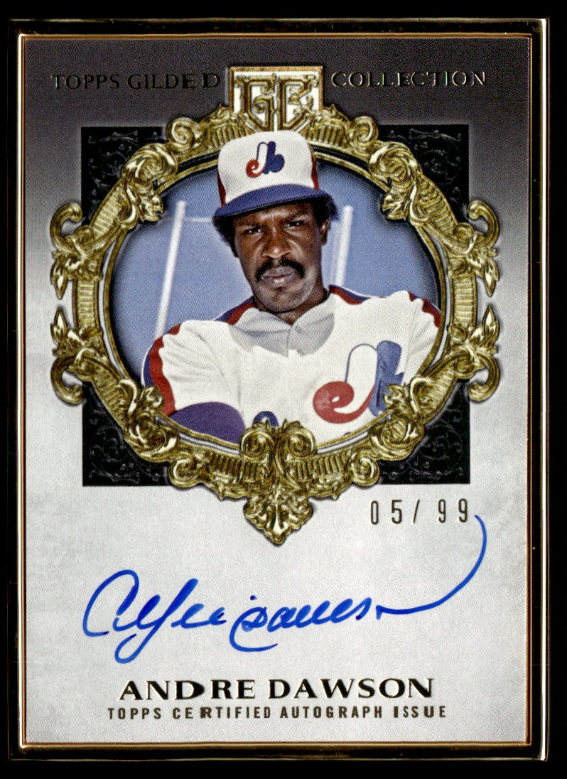 2022 Topps Gilded Collection #HAFA-AD Andre Dawson Gold Framed Autograph /99