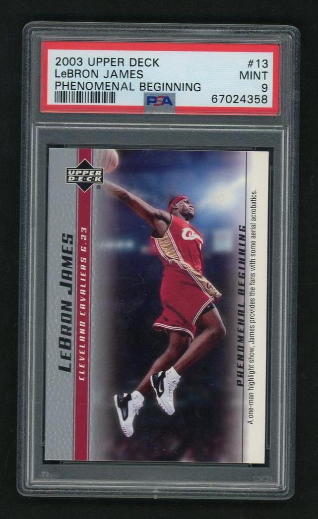 2003 Upper Deck Phenomenal Beginnings LeBron James #13 PSA 9