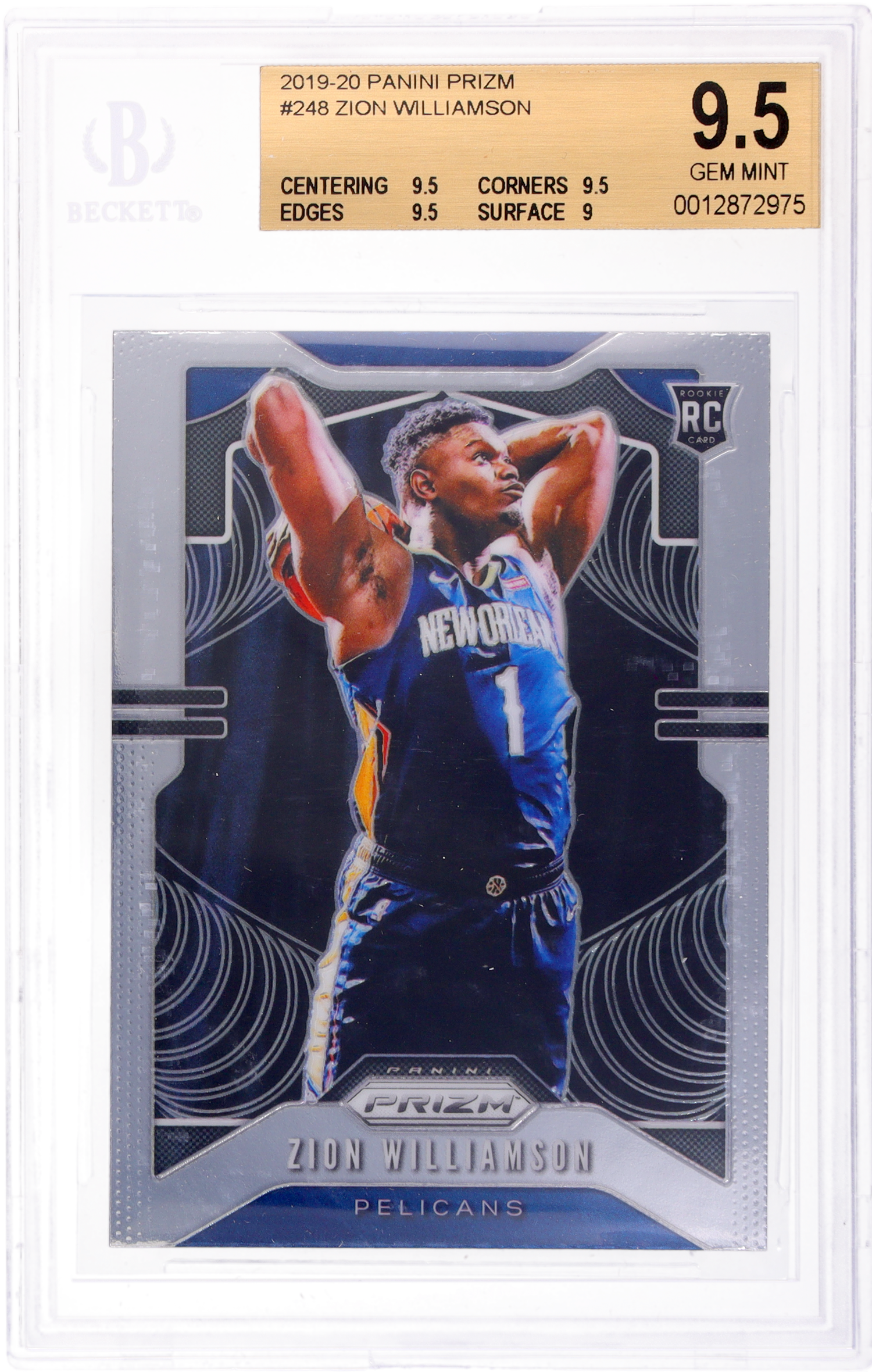 2019 Panini Prizm #248 Zion Williamson BGS 9