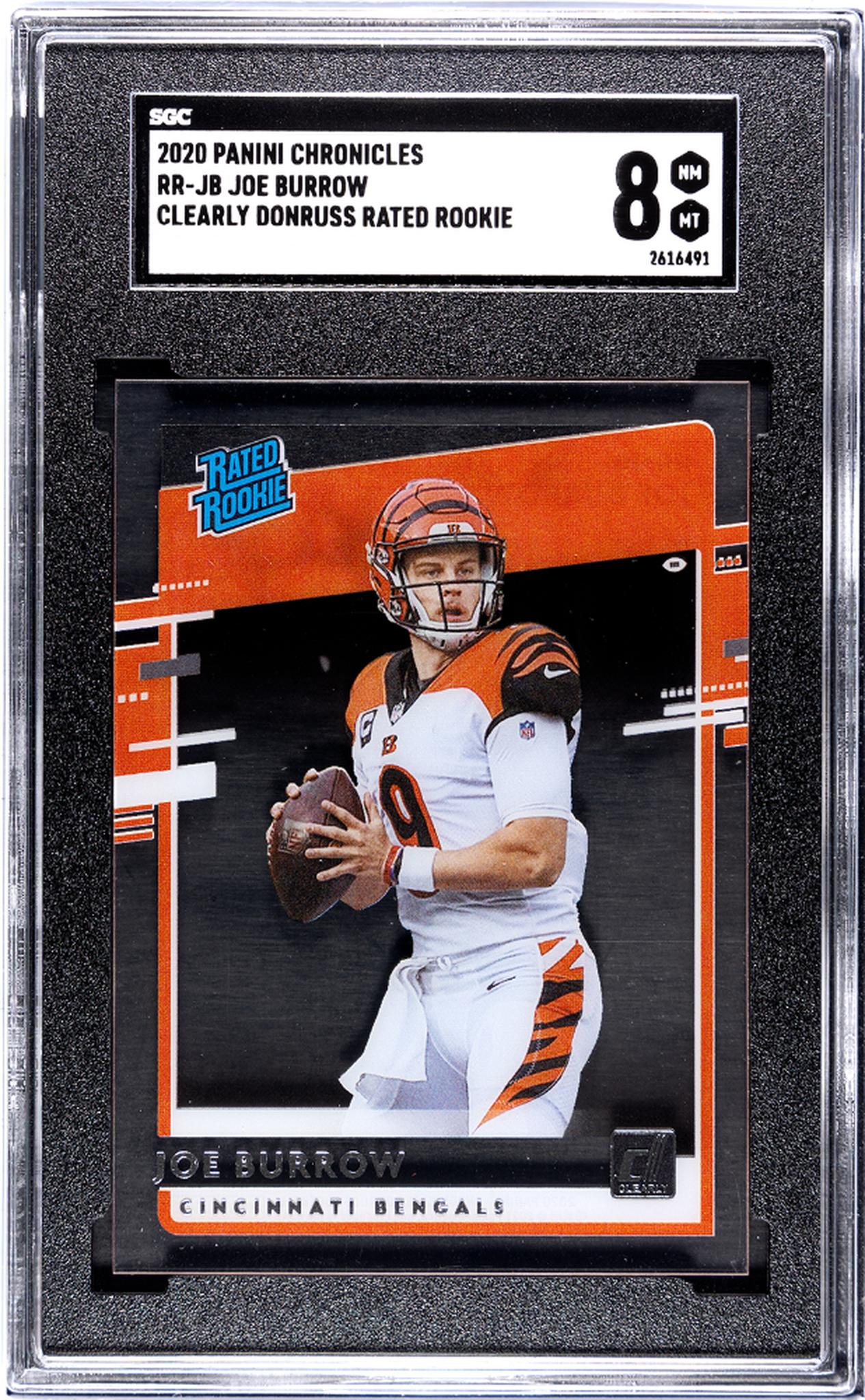 2020 Chronicles #RR-JB Joe Burrow Clearly Donruss Rated Rookie SGC 8