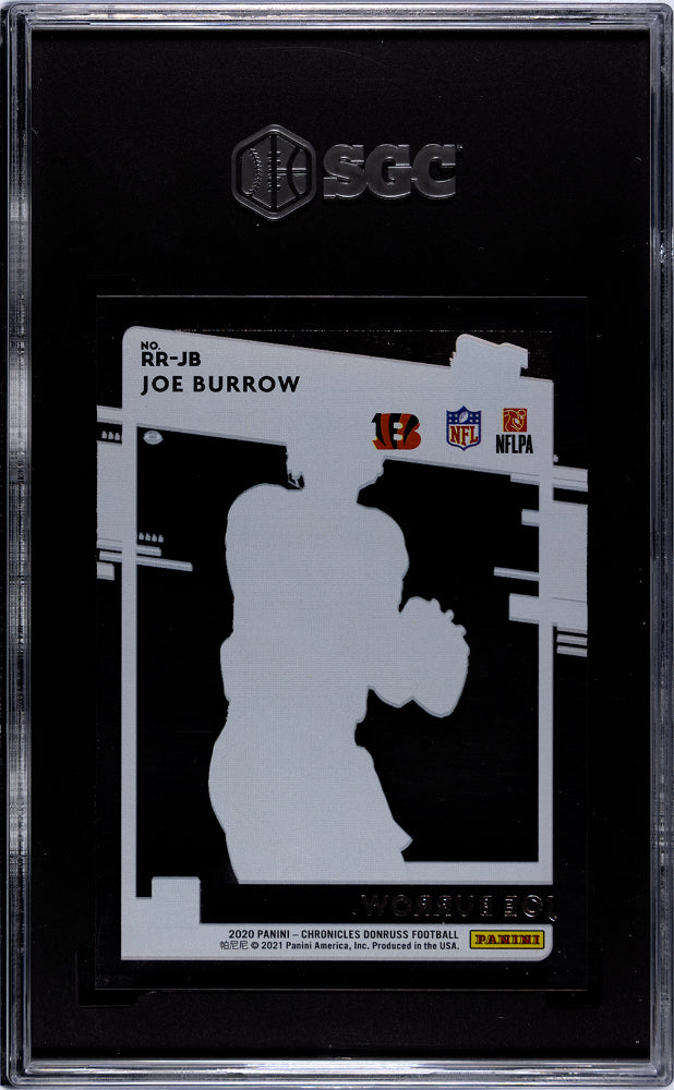 2020 Chronicles #RR-JB Joe Burrow Clearly Donruss Rated Rookie SGC 8