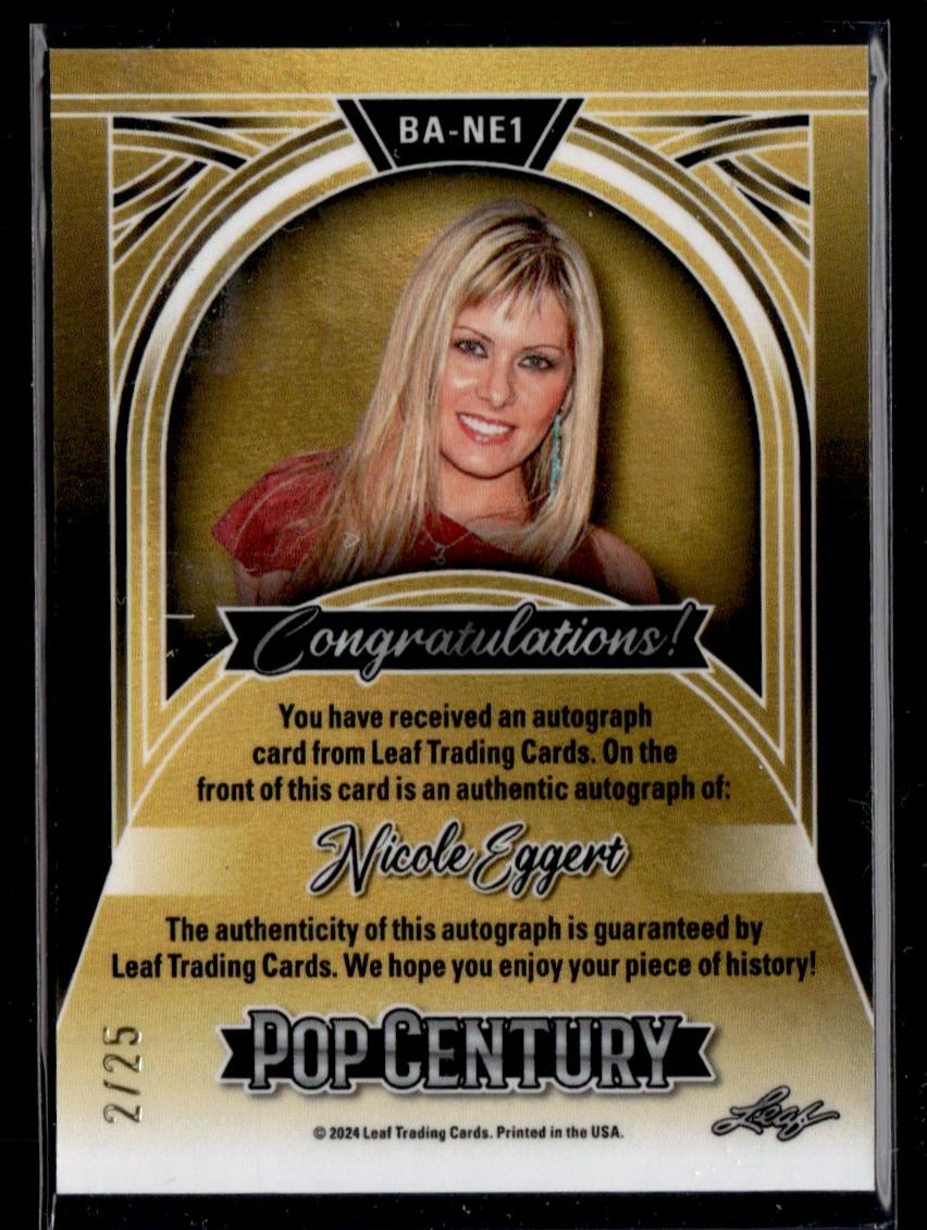 2024 Leaf Pop Century BA-NE1 Nicole Eggert /25 Auto