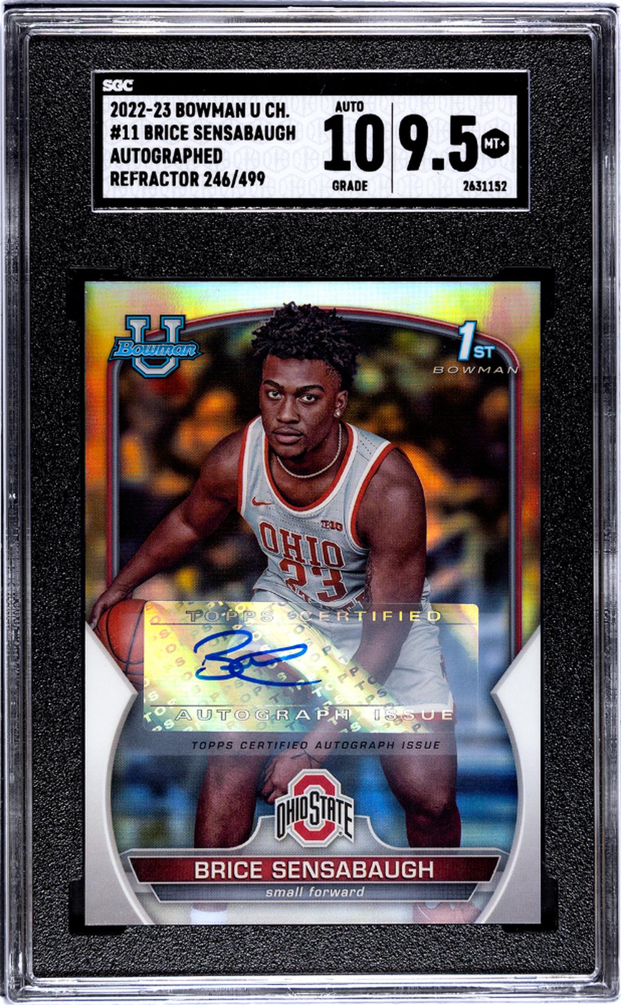 2022 Bowman #11 Brice Sensabaugh /499 SGC 9.5