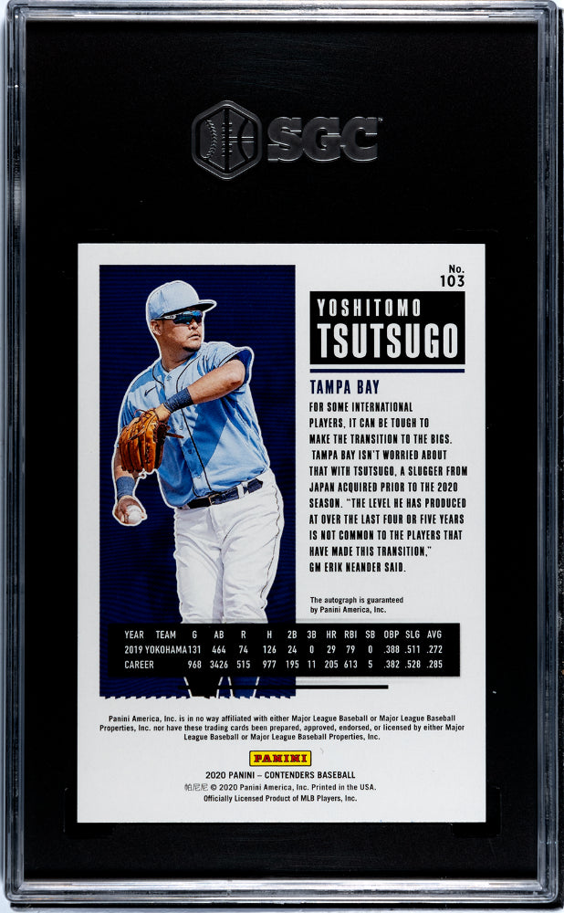 2020 Panini Contenders #103 Yoshitomo Tsutsugo Draft Ticket /49 SGC 9