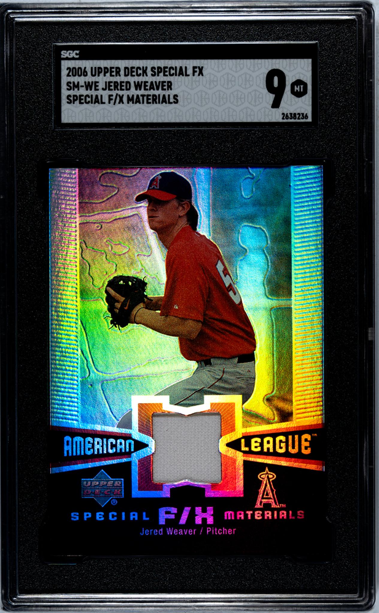 2006 Upper Deck Special FX Jered Weaver #SM-WE Patch SGC 9