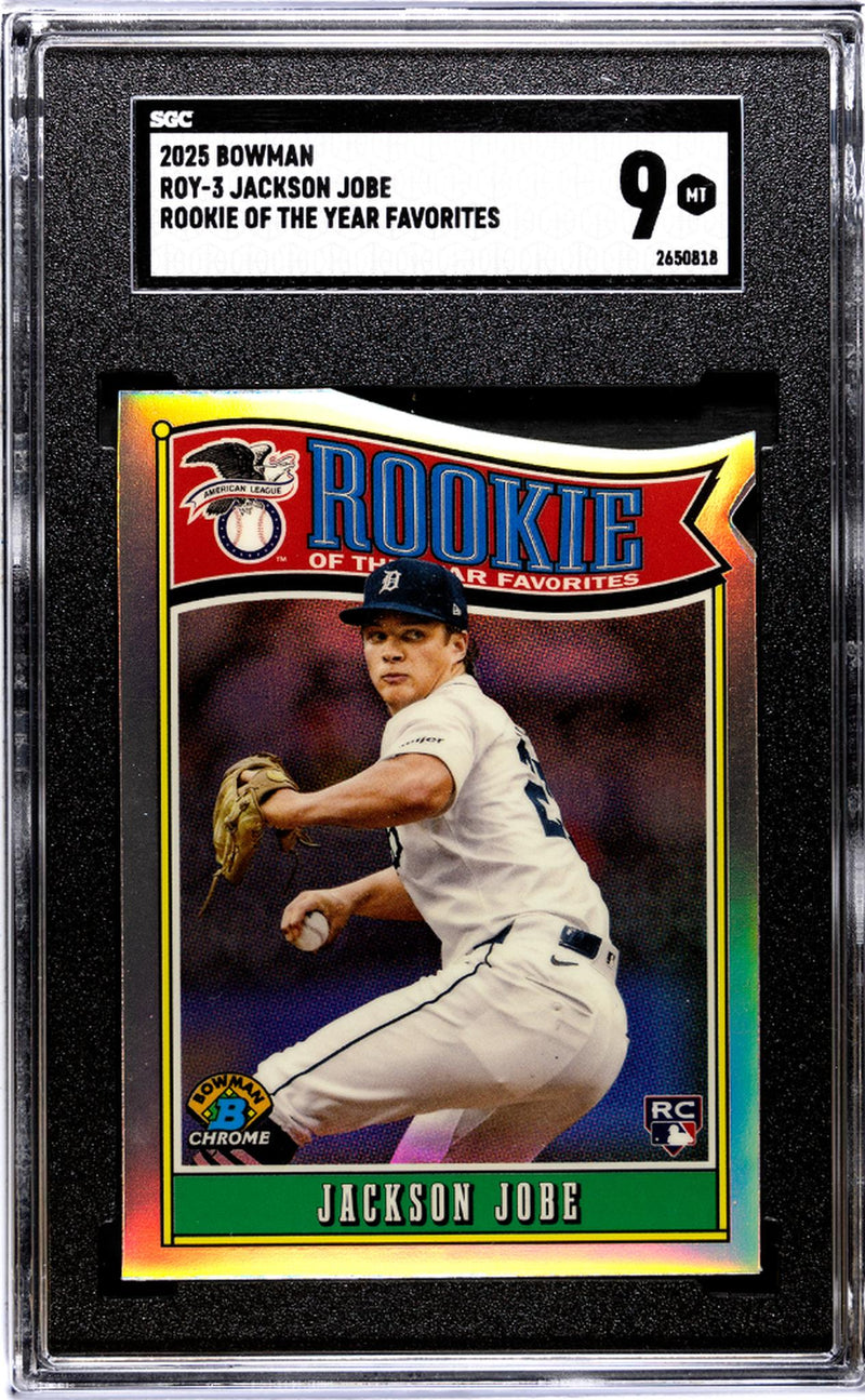 2025 Bowman #ROY-3 Jackson Jobe Rookie Of The Year Favorites SGC 9