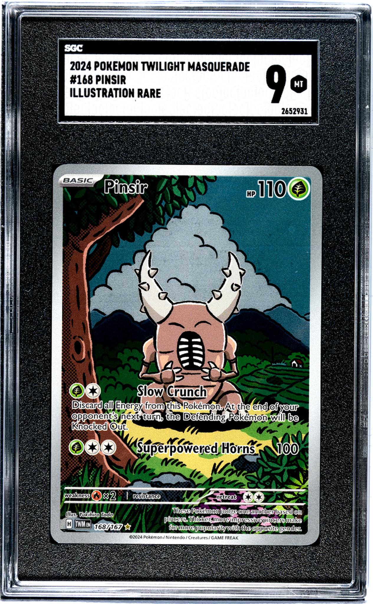 2024 Nintendo/Creatures/GAME FREAK Pokemon #168/167 Pinsir Illustration SGC 9