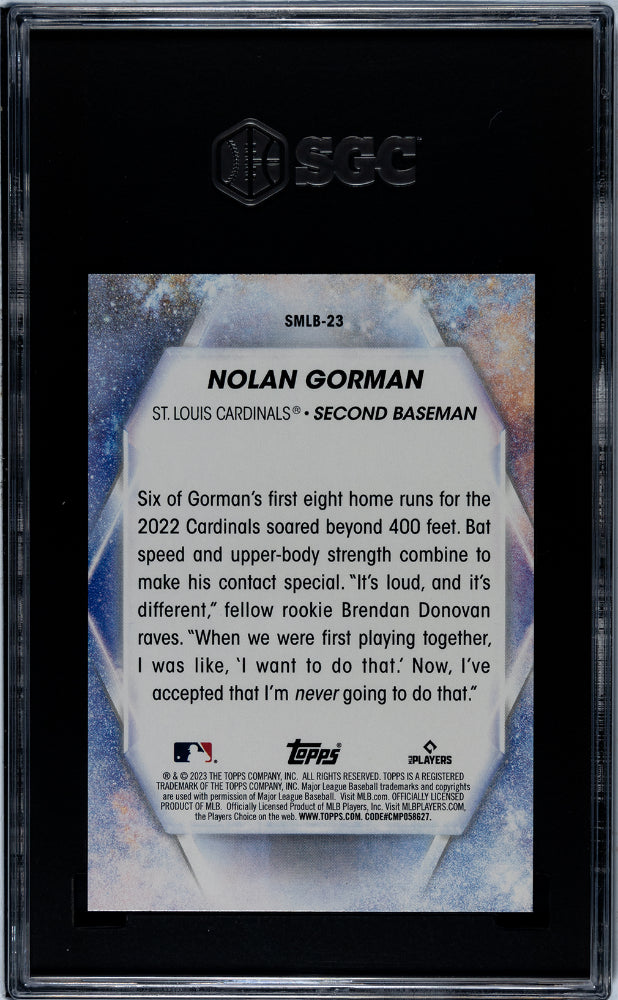 2023 Topps #SMLB-23 Nolan Gorman Stars of MLB SGC 9