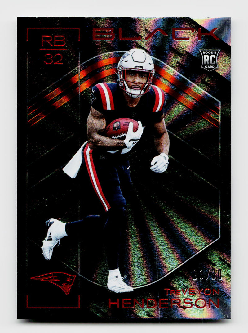 2025 Panini Black #132 TreVeyon Henderson Rookie Citrine SSP /30