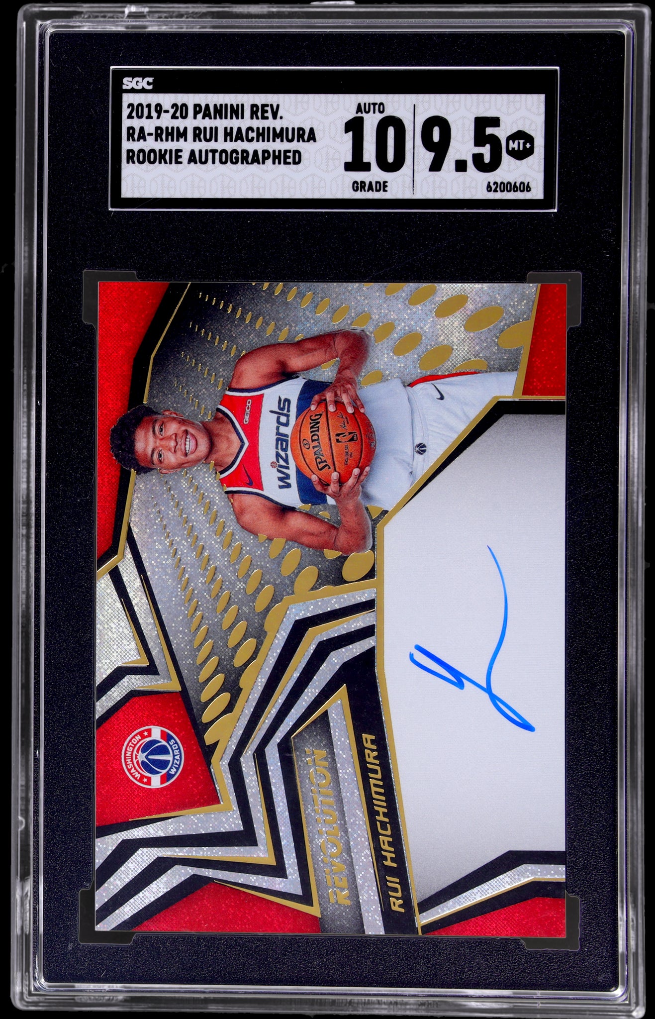 2019 Panini Revolution Rookie Autograph Rui Hachimura #14 SGC 9.5