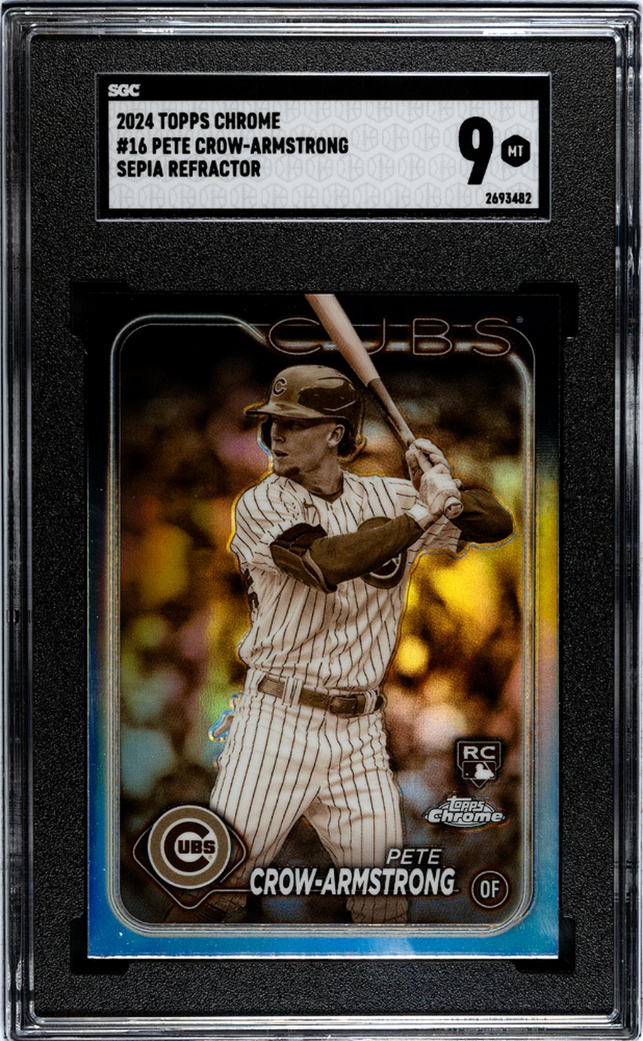 2024 Topps Chrome #16 Pete Crow-Armstrong Sepia Rookie SGC 9