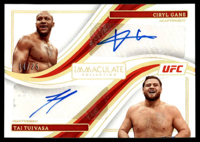 2023 Panini Immaculate Collection Ciryl Gane Tai Tuivasa Dual Auto #DA-CT /25