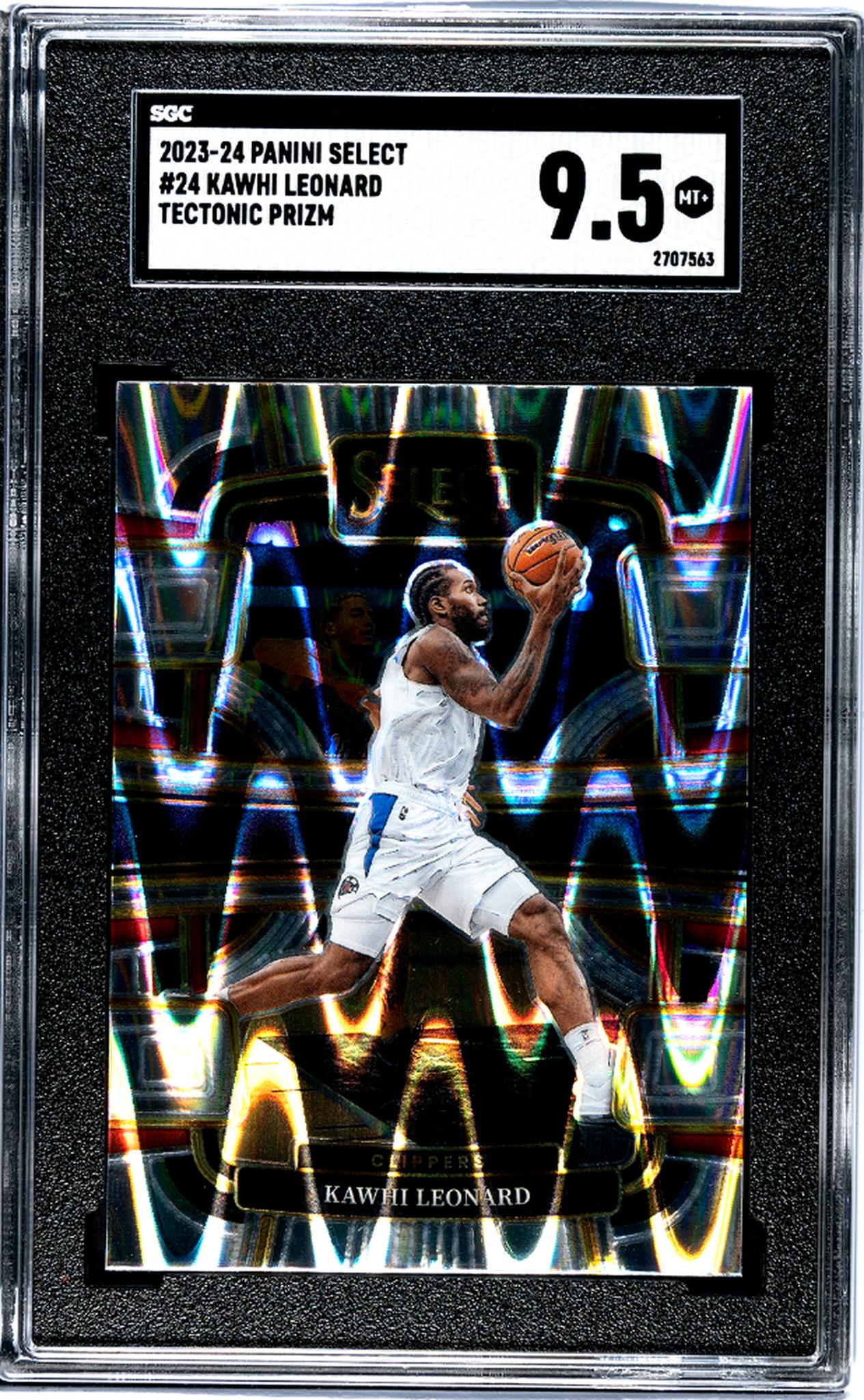 2023-24 Panini Select #24 Kawhi Leonard Tectonic Prizm SGC 9.5