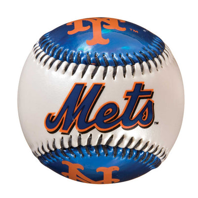 Franklin Sports MLB New York Mets Soft Strike Baseball - Metallic & Pearl