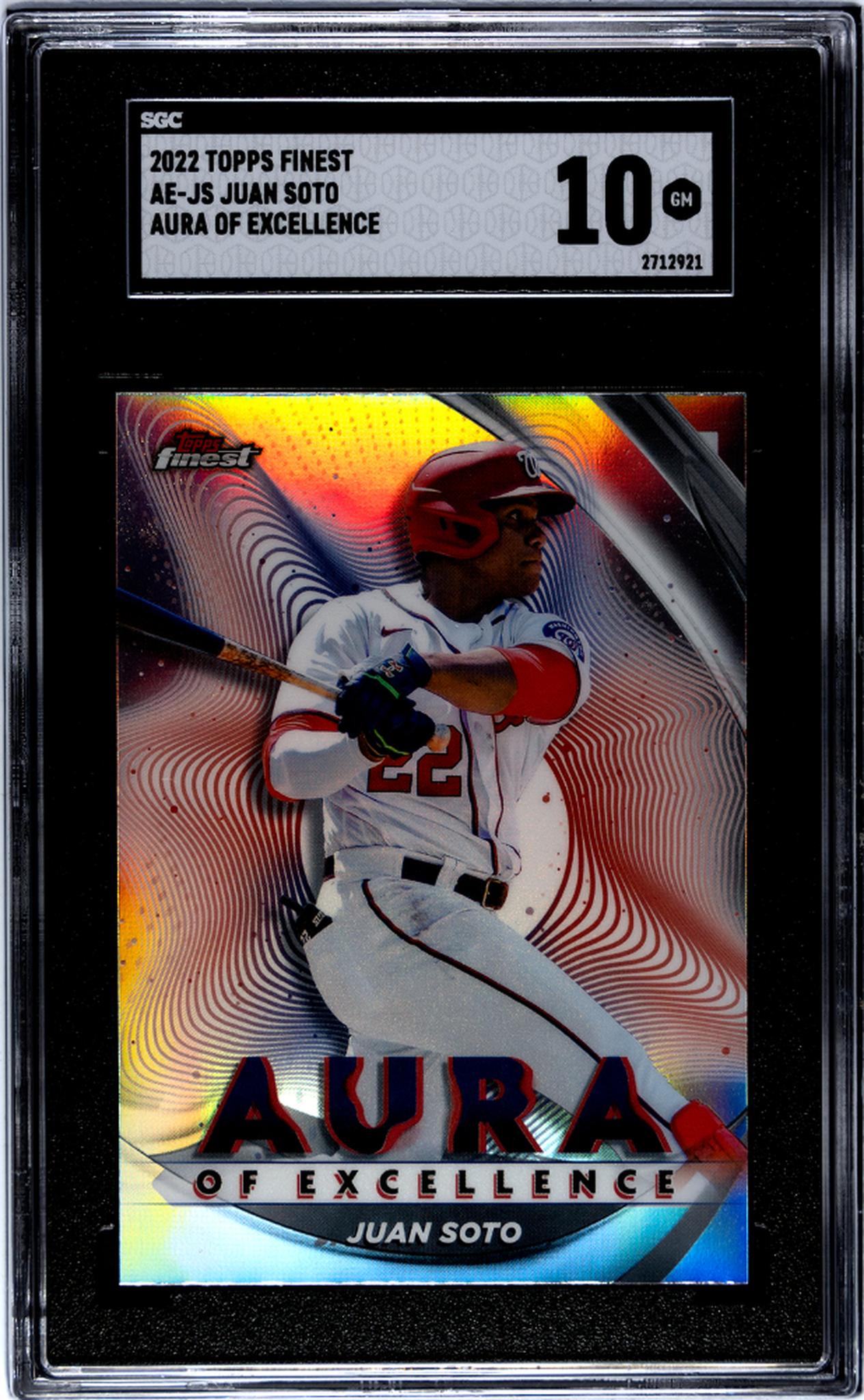 2022 Topps Finest #AE-JS Juan Soto Aura of Excellence SGC 10