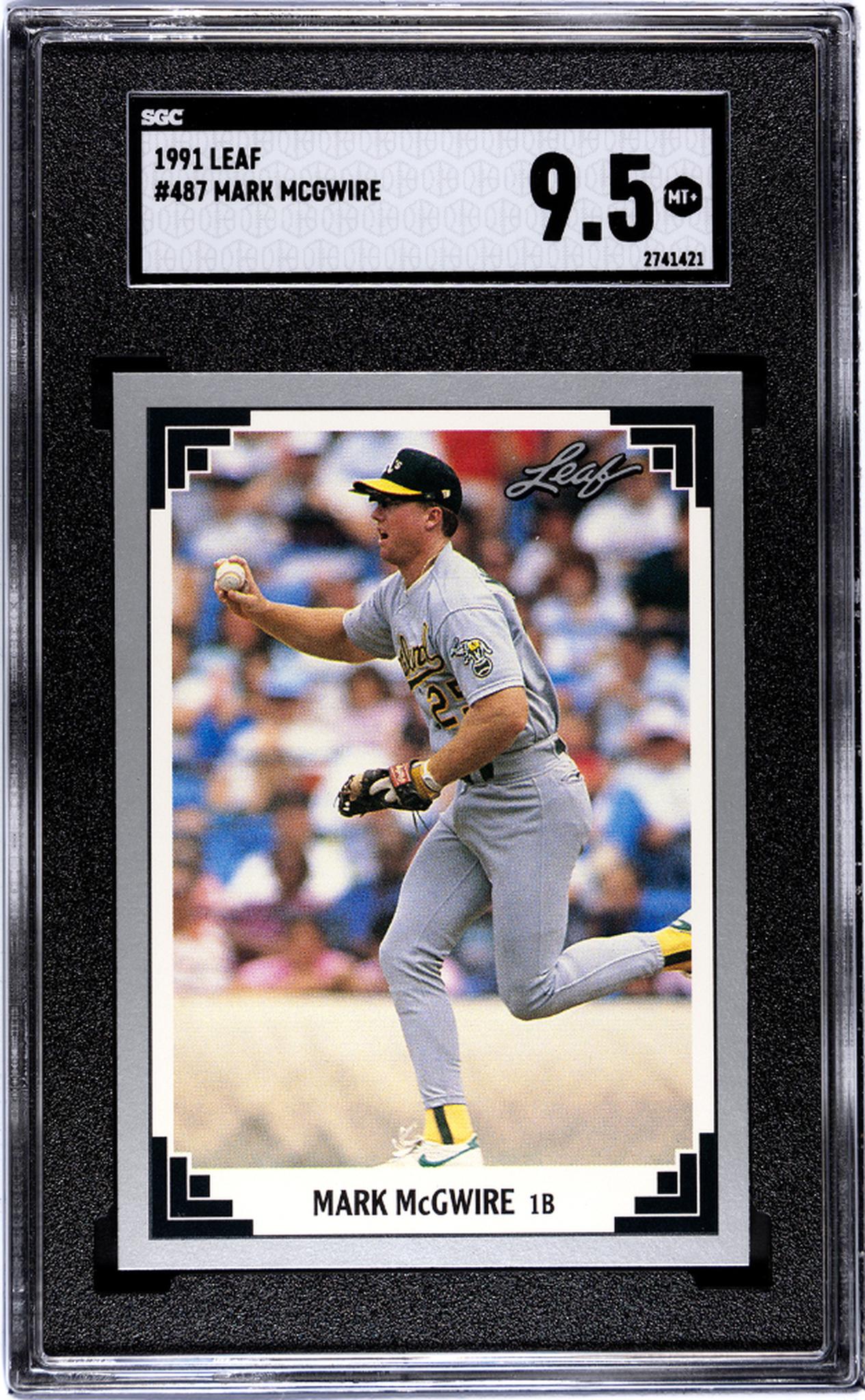 1991 Leaf Mark McGwire #487 SGC 9.5
