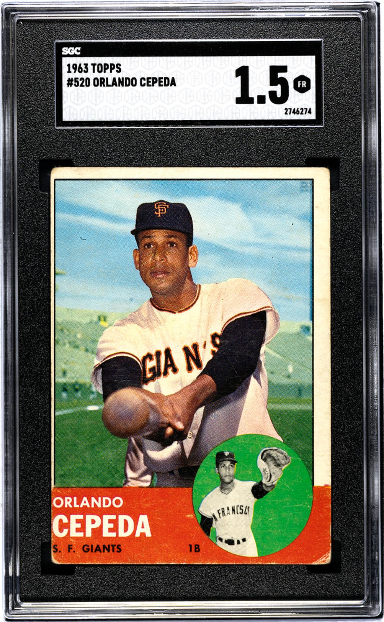 1963 Topps #520 Orlando Cepeda SGC 1.5