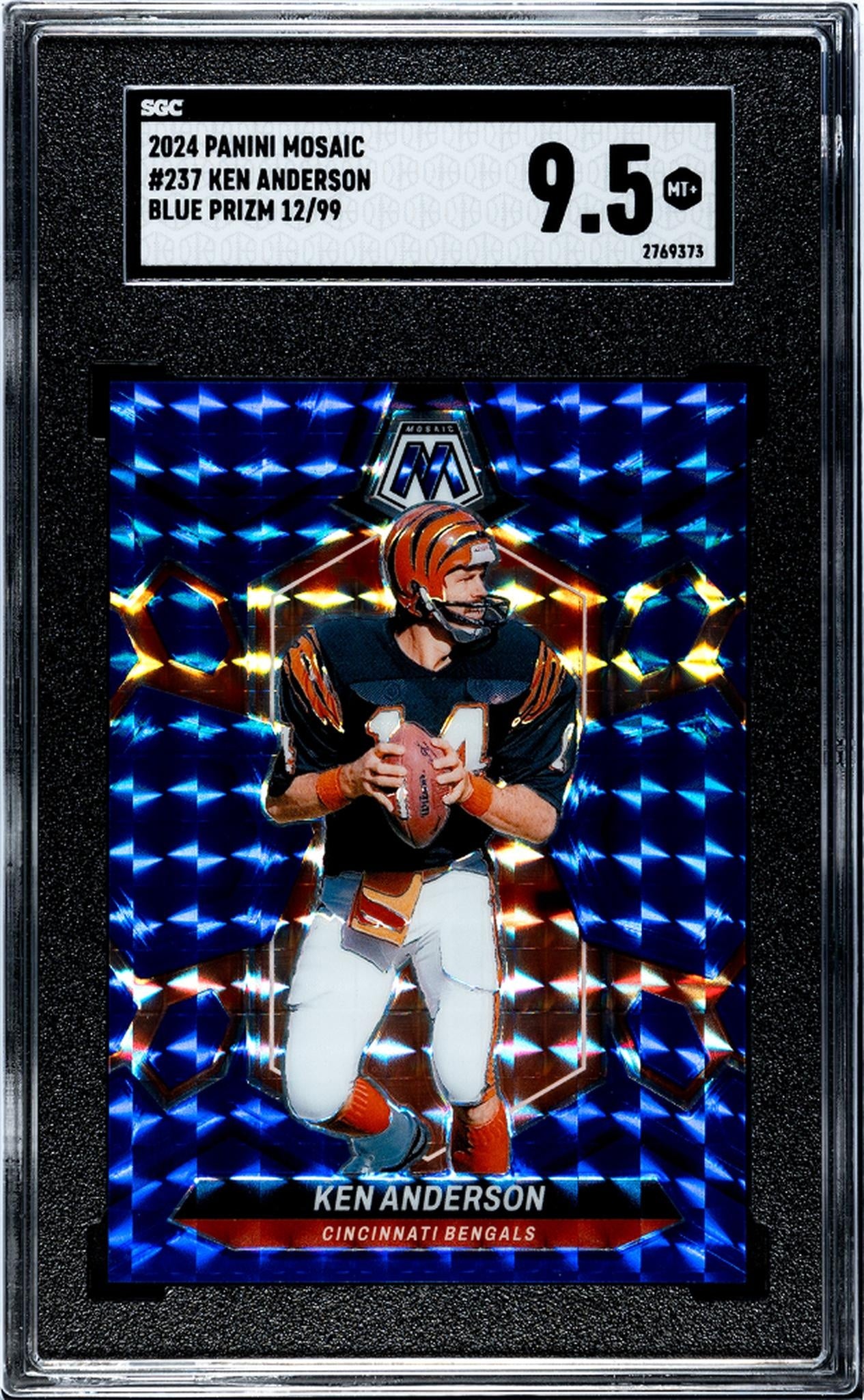 2024 Panini Mosaic #237 Ken Anderson Blue Prizm 12/99 SGC 9.5