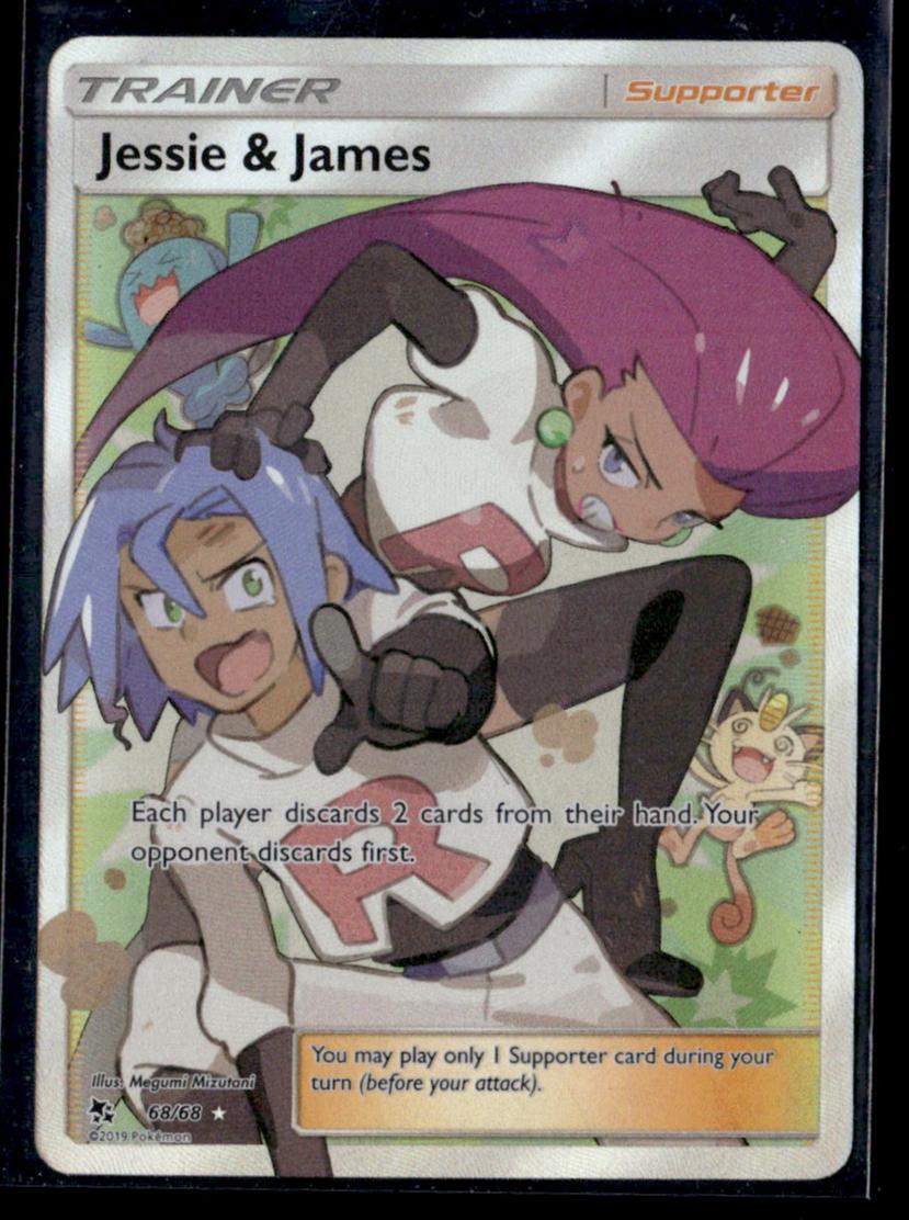 2019 Pokémon Hidden Fates Jessie & James #68/68 Holo