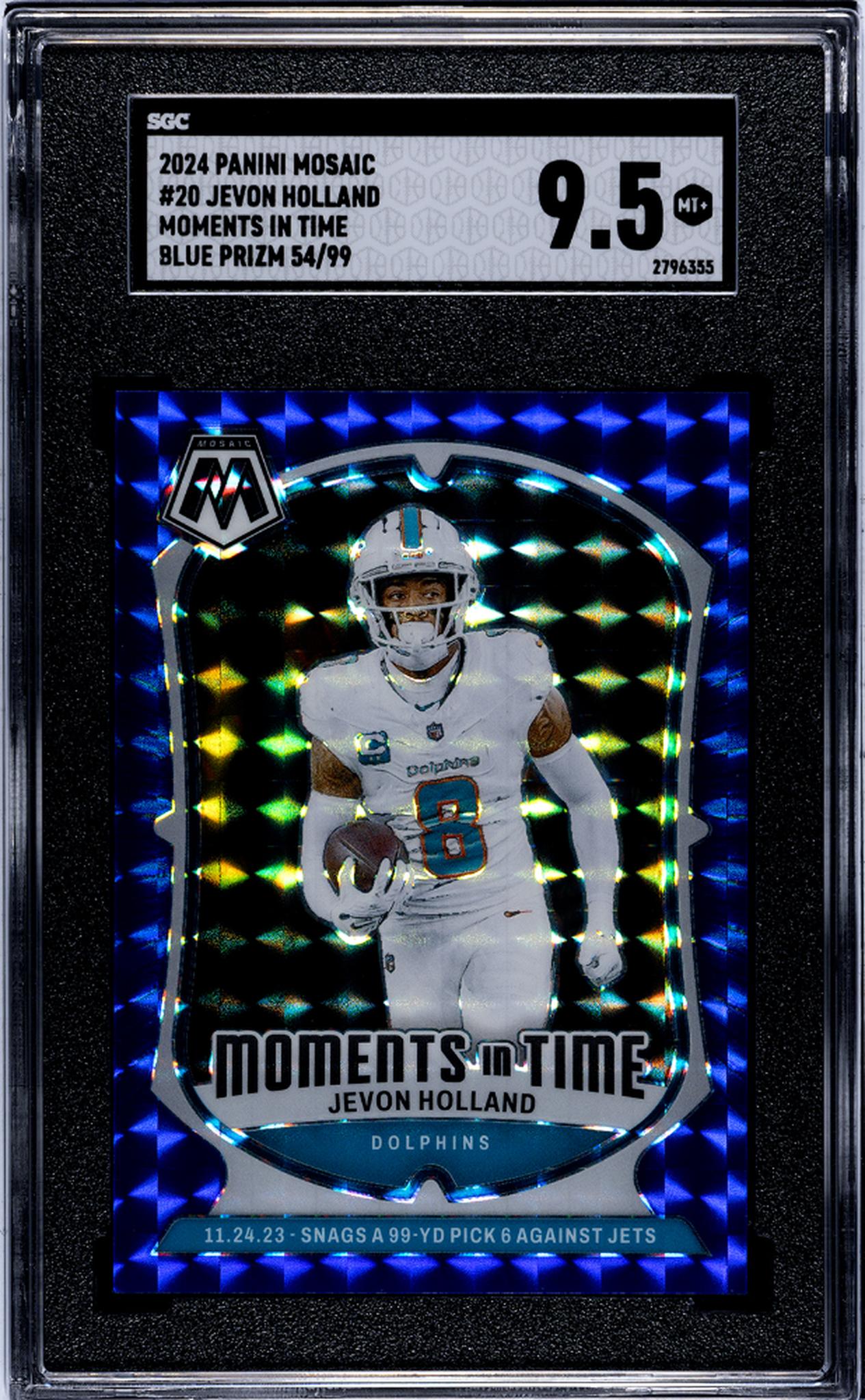 2024 Mosaic #20 Jevon Holland Moments in Time /99 SGC 9.5