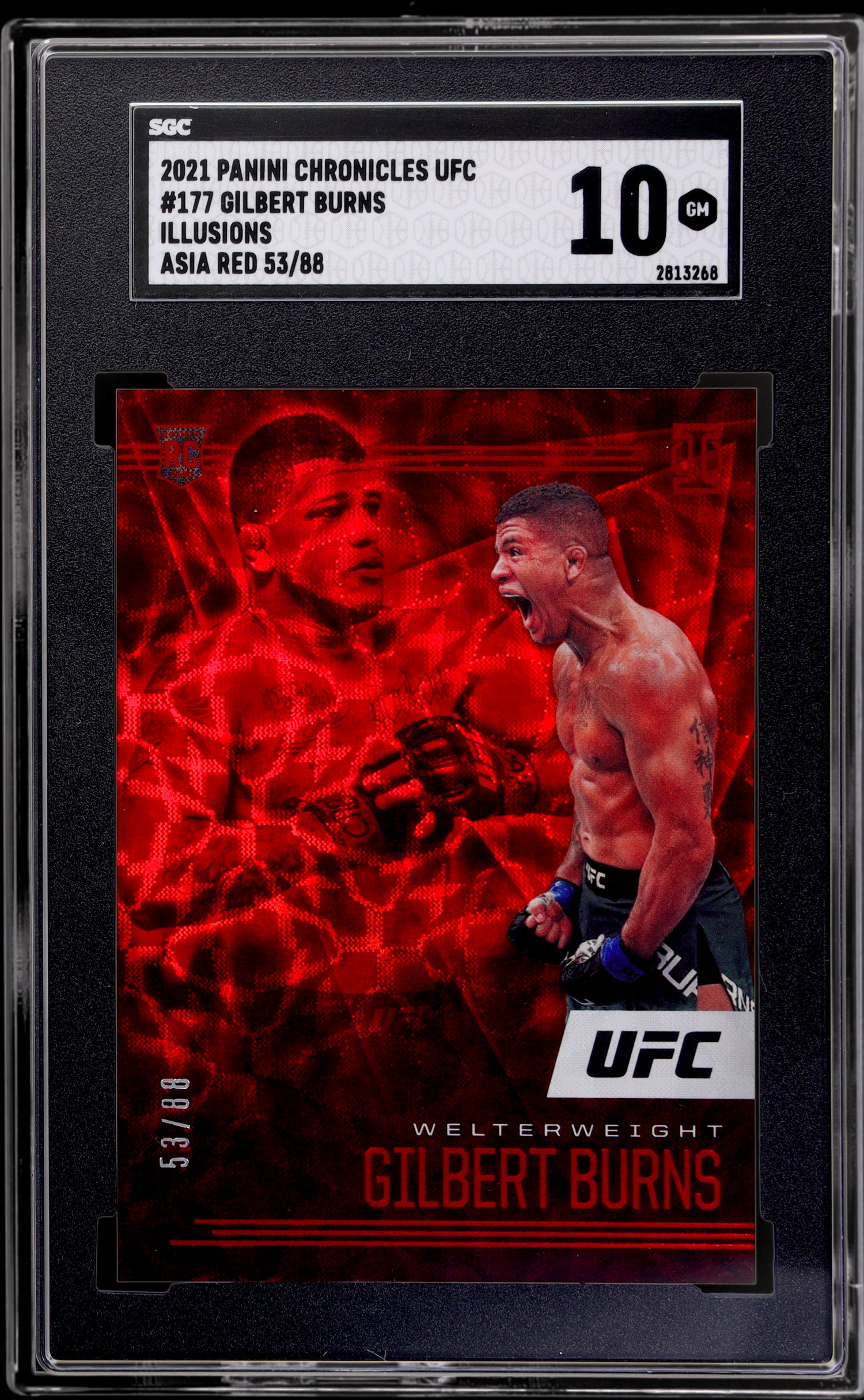 2021 Panini Chronicles Illusions Gilbert Burns #177 53/88 SGC 10 RC