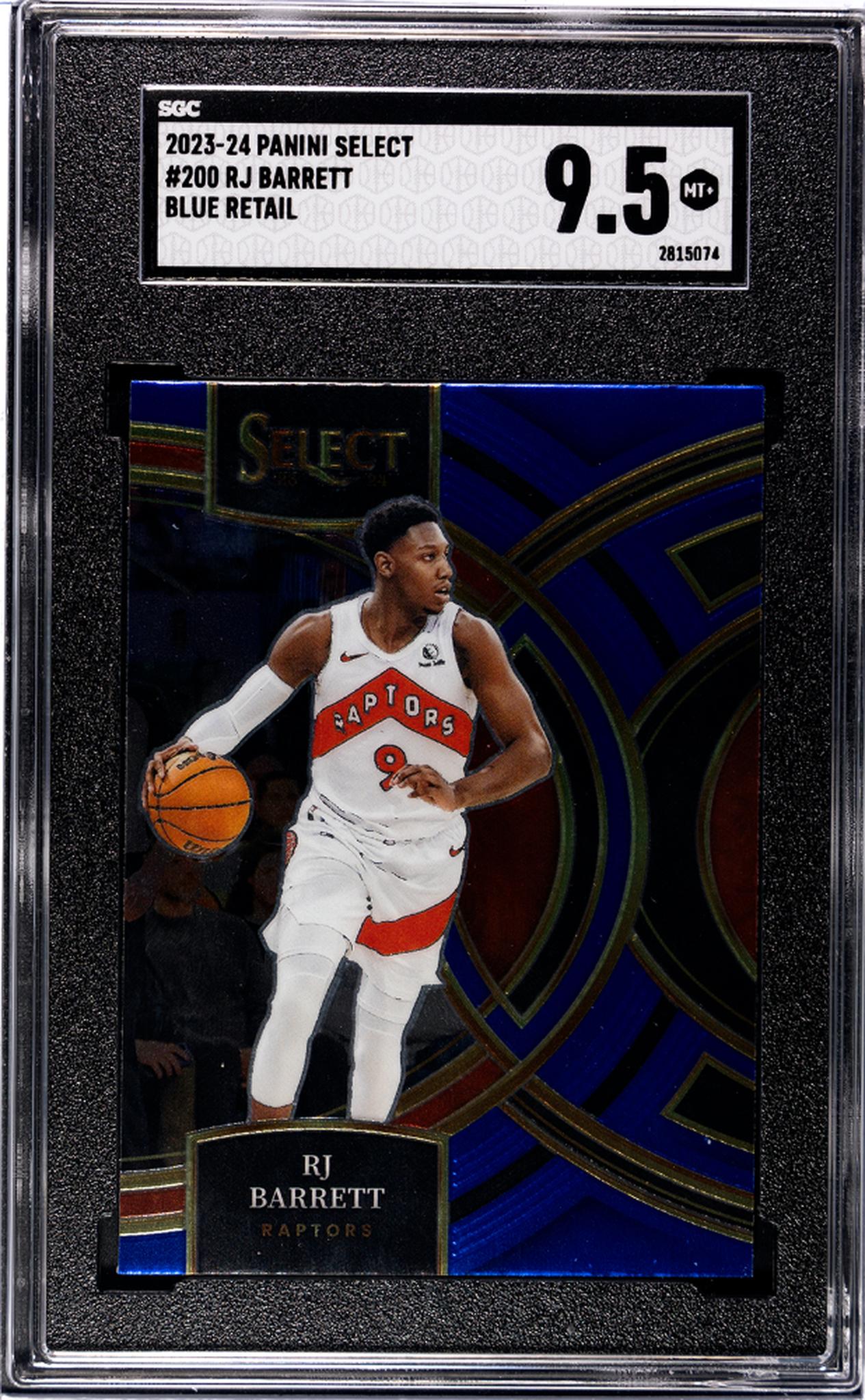 2023-24 Panini Select #200 Rj Barrett Blue SGC 9.5