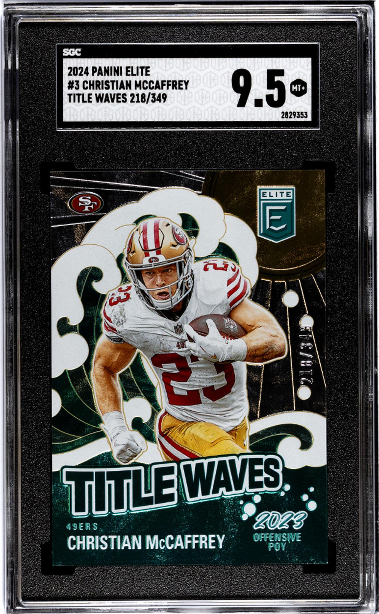 2024 Panini Elite #3 Christian Mccaffrey Title Waves /349 SGC 9.5