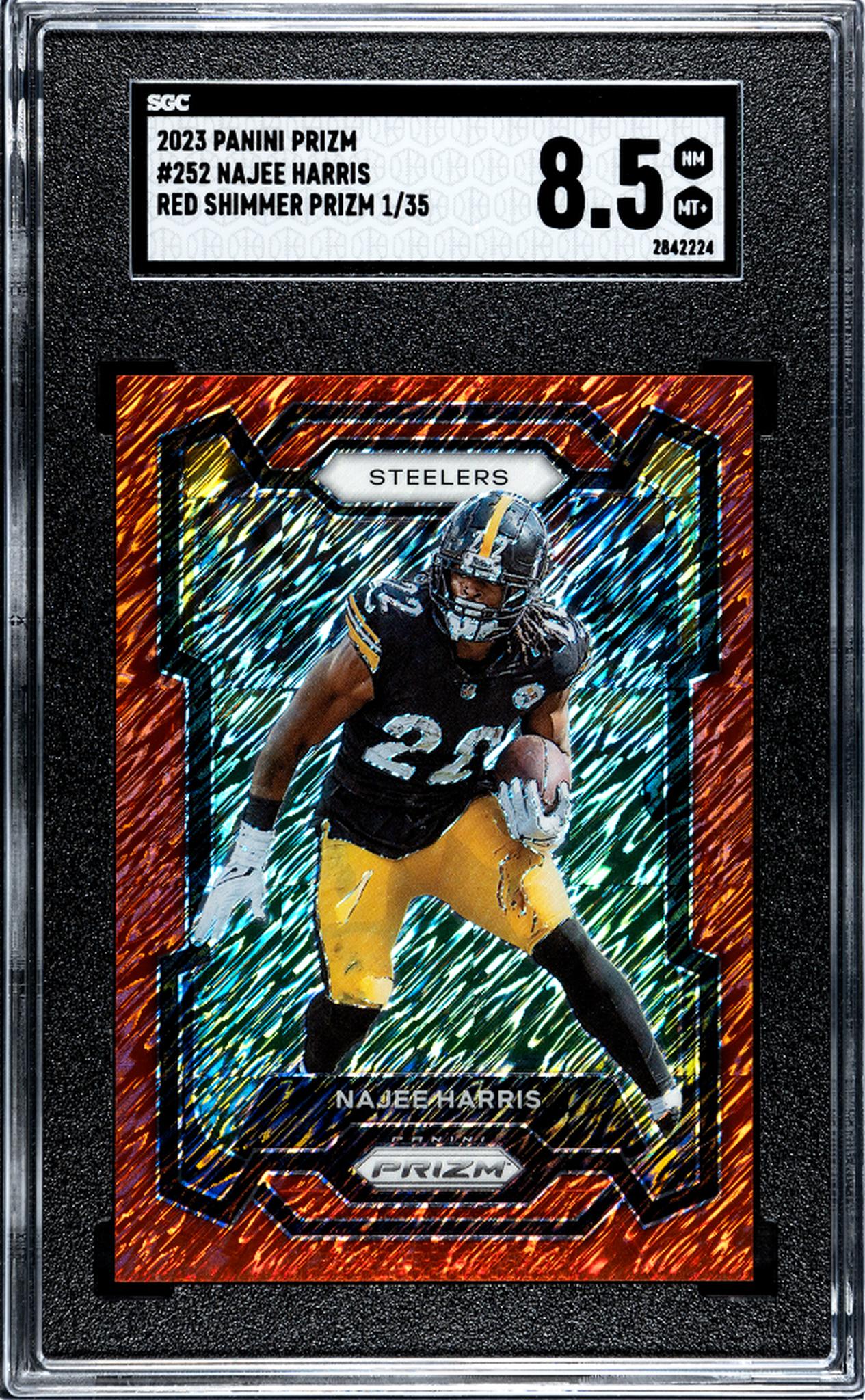 2023 Panini Prizm Red Shimmer Prizm Najee Harris #252 1/35 SGC 8.5