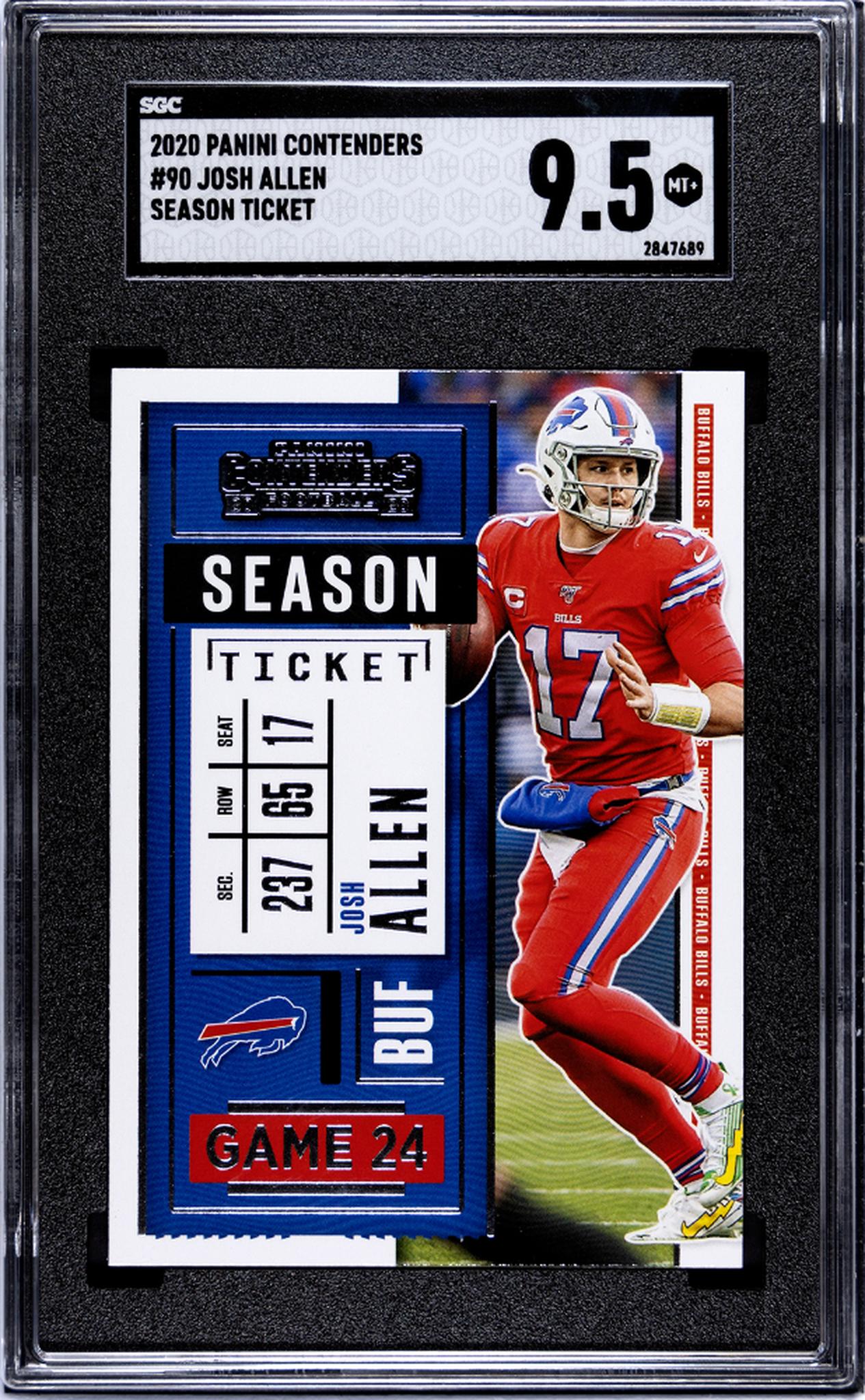 2020 Panini Contenders #90 Josh Allen Season Ticket SGC 9.5