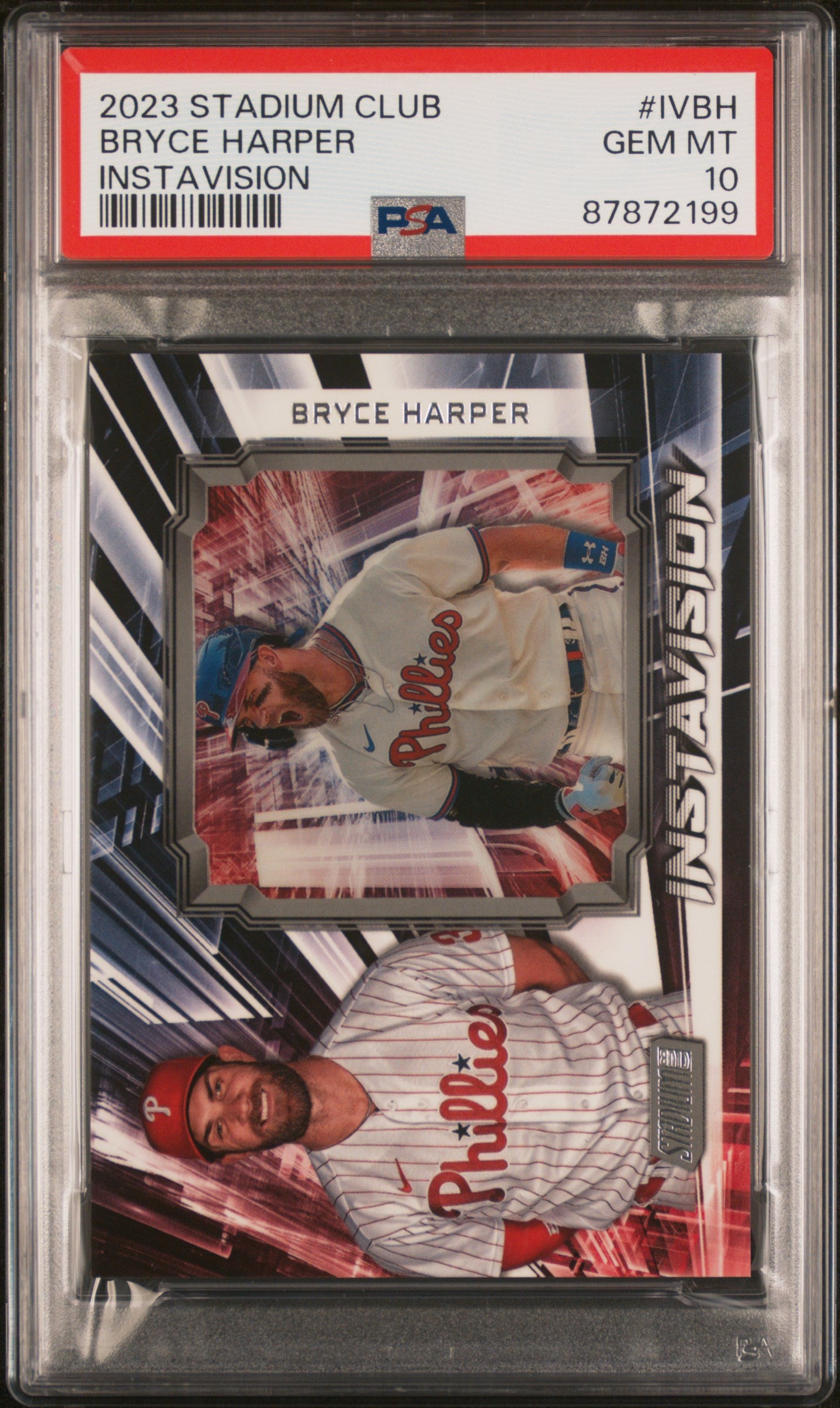 2023 Topps Stadium Club Instavision Bryce Harper #IVBH PSA 10
