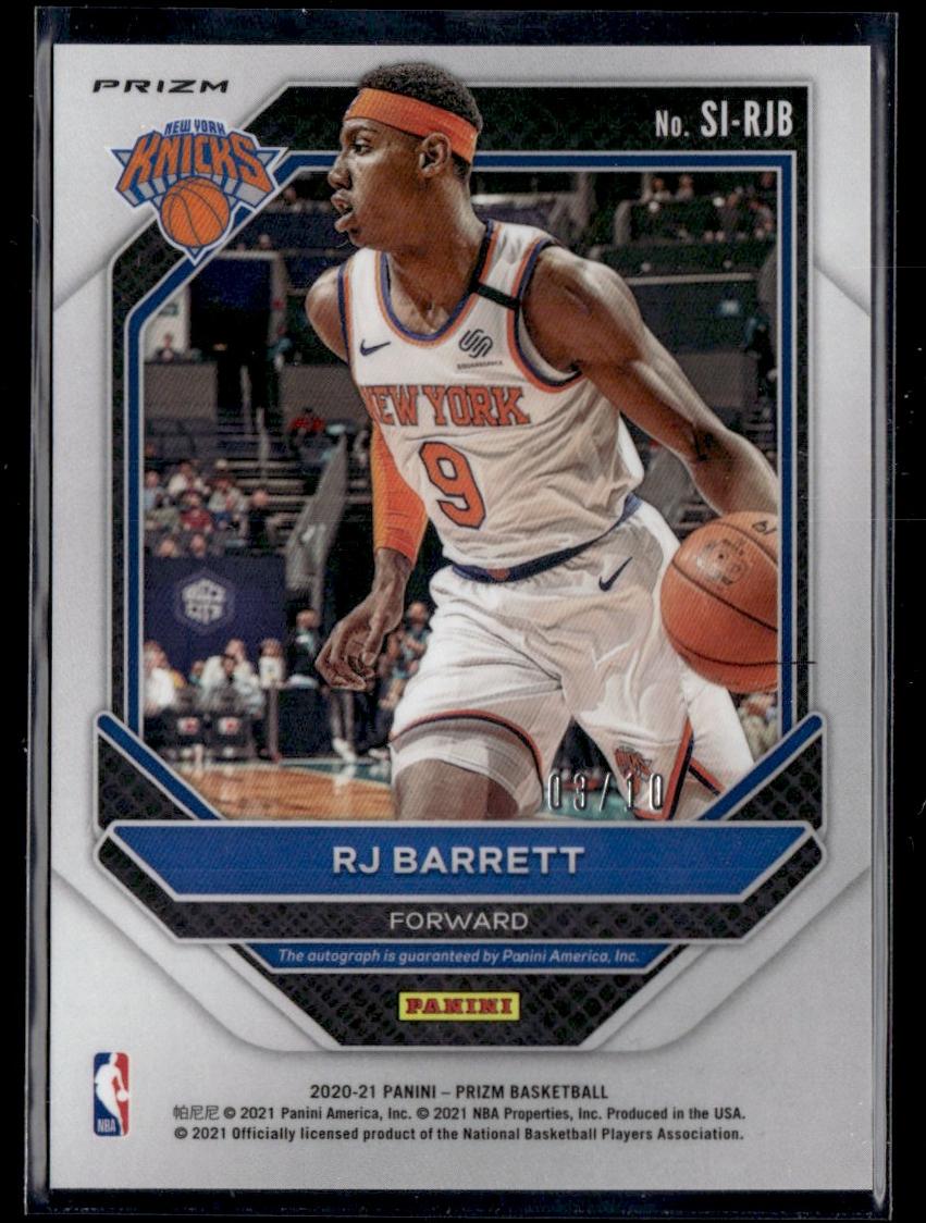 2020 Panini Prizm Signatures RJ Barrett #SI-RJB Auto /10