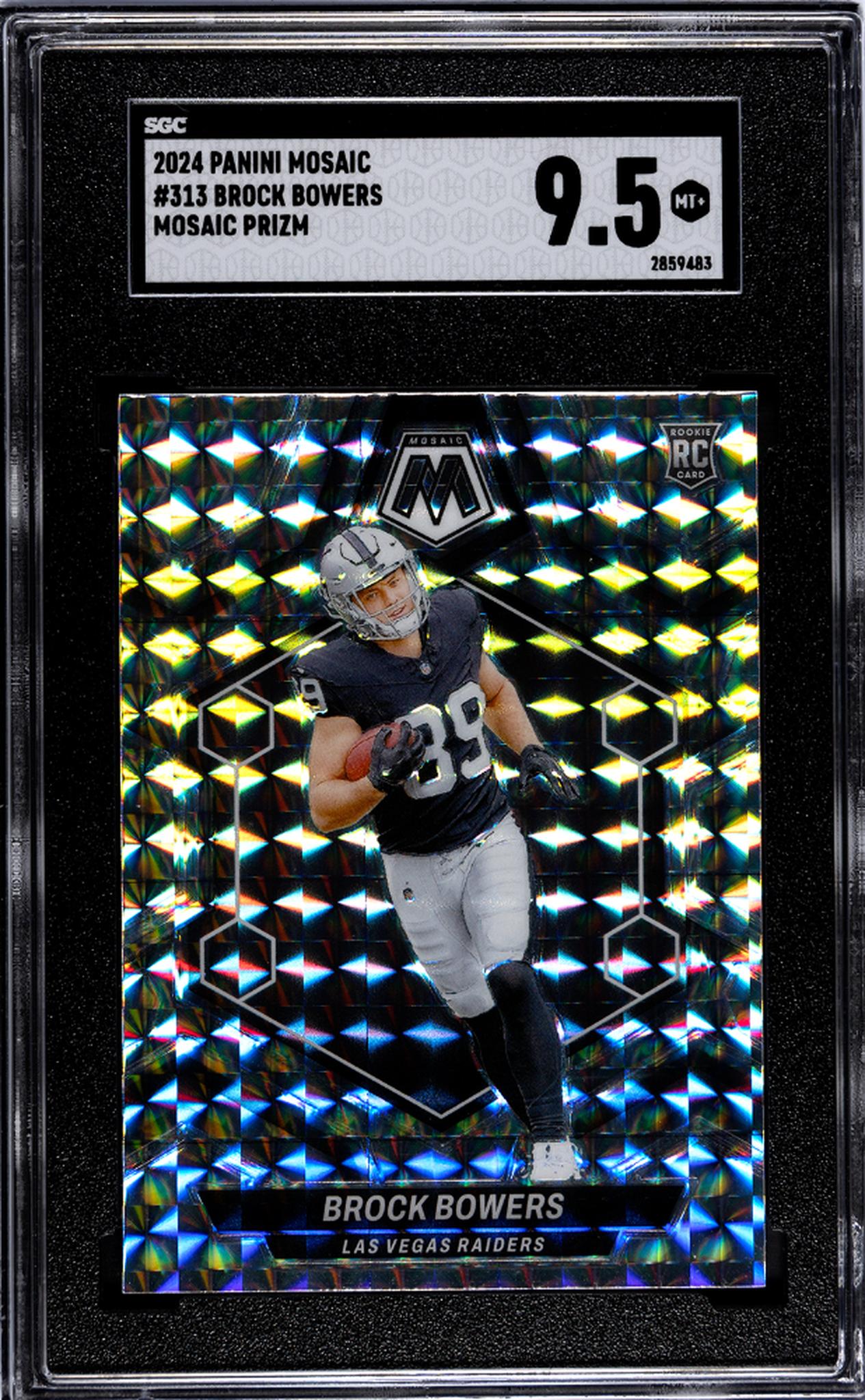 2024 Mosaic #313 Brock Bowers Mosaic Prizm SGC 9.5