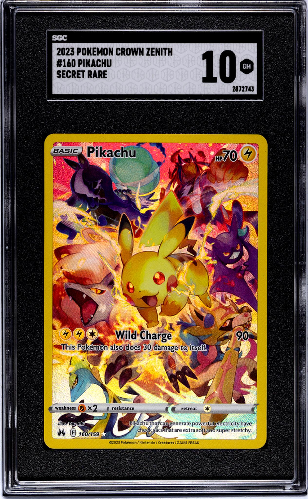 2023 Nintendo Pokemon #160/159 Pikachu Secret SGC 10