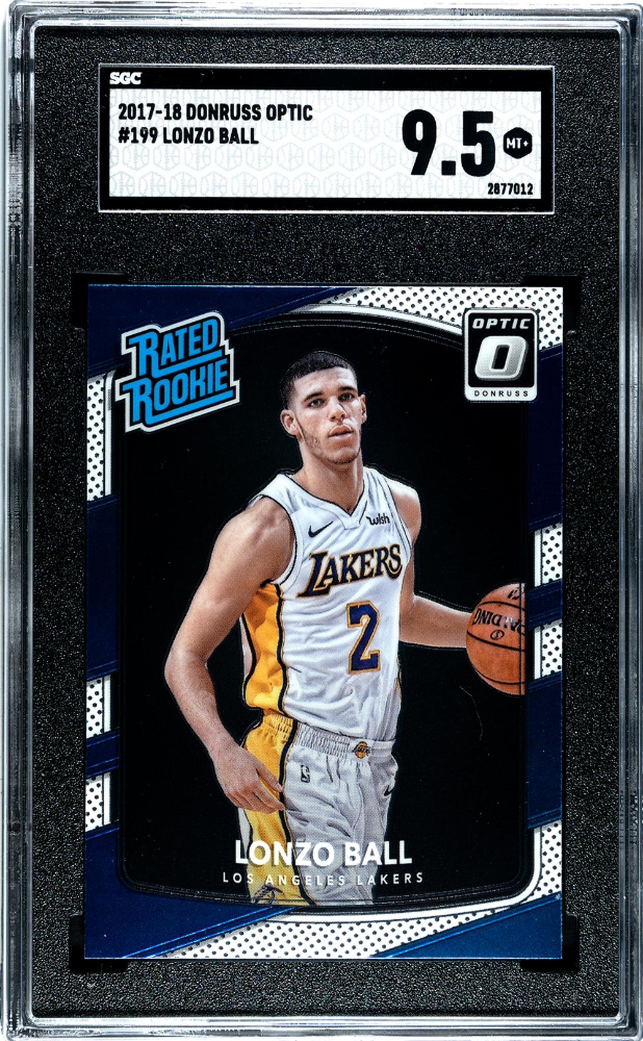 2017 Panini Donruss Optic #199 Lonzo Ball Rated Rookie SGC 9.5