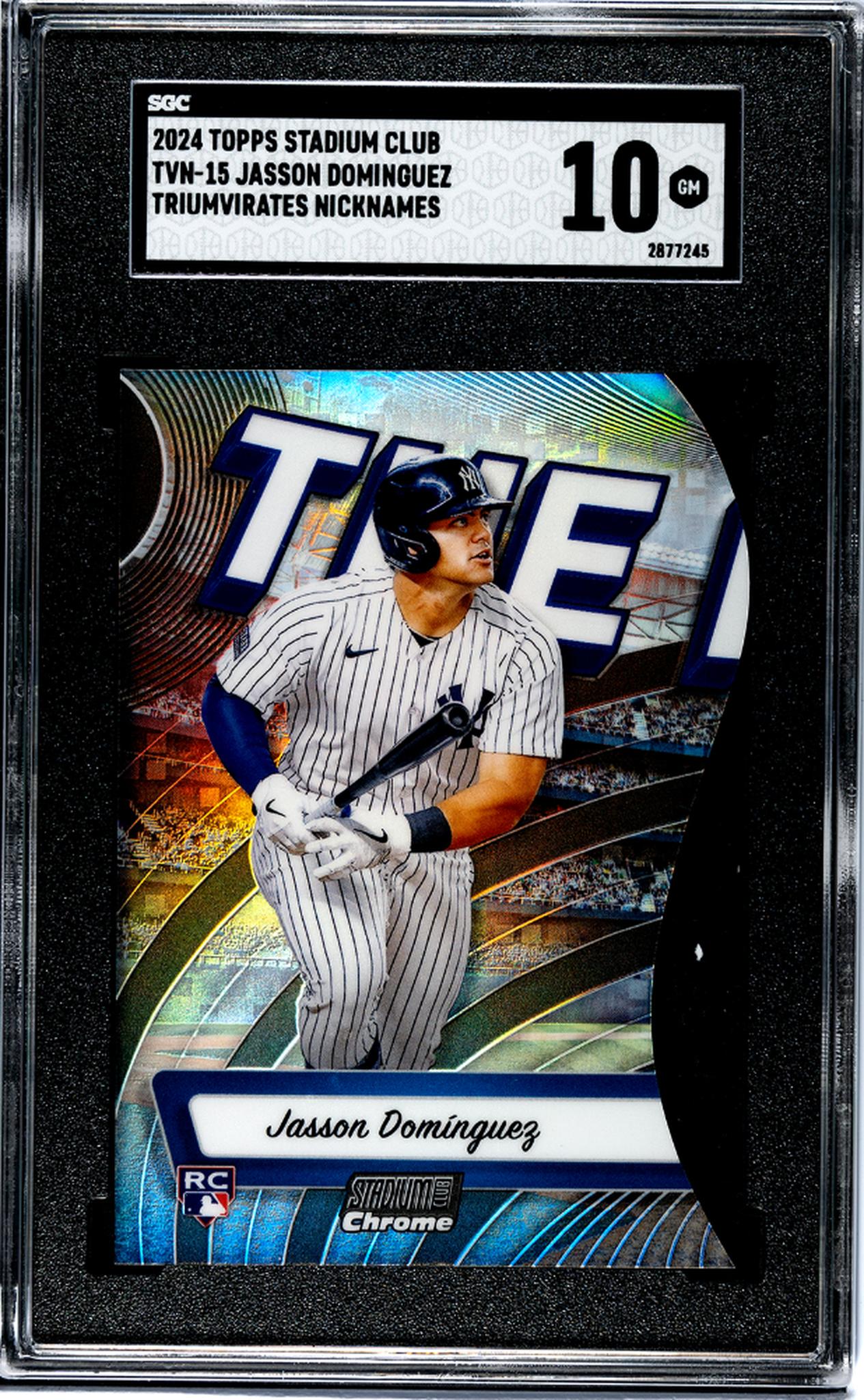 2024 Stadium Club Chrome #TVN-15 Jasson Dominguez Triumvirates Nicknames SGC 10