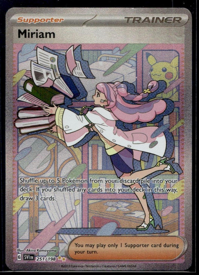 2023 Pokémon Scarlet & Violet Trainer Miriam Illustration Rare #251/198 Holo