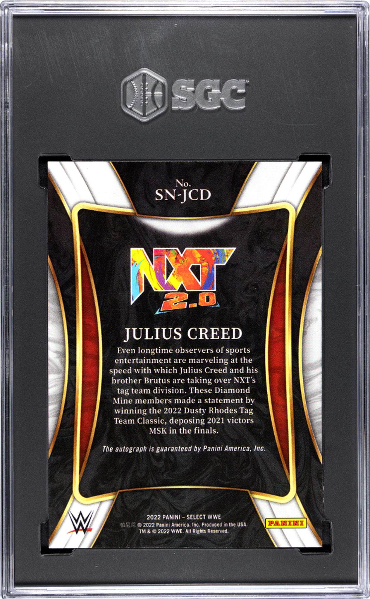 2022 Select #SN-JCD Julius Creed Signature Selections SGC 7