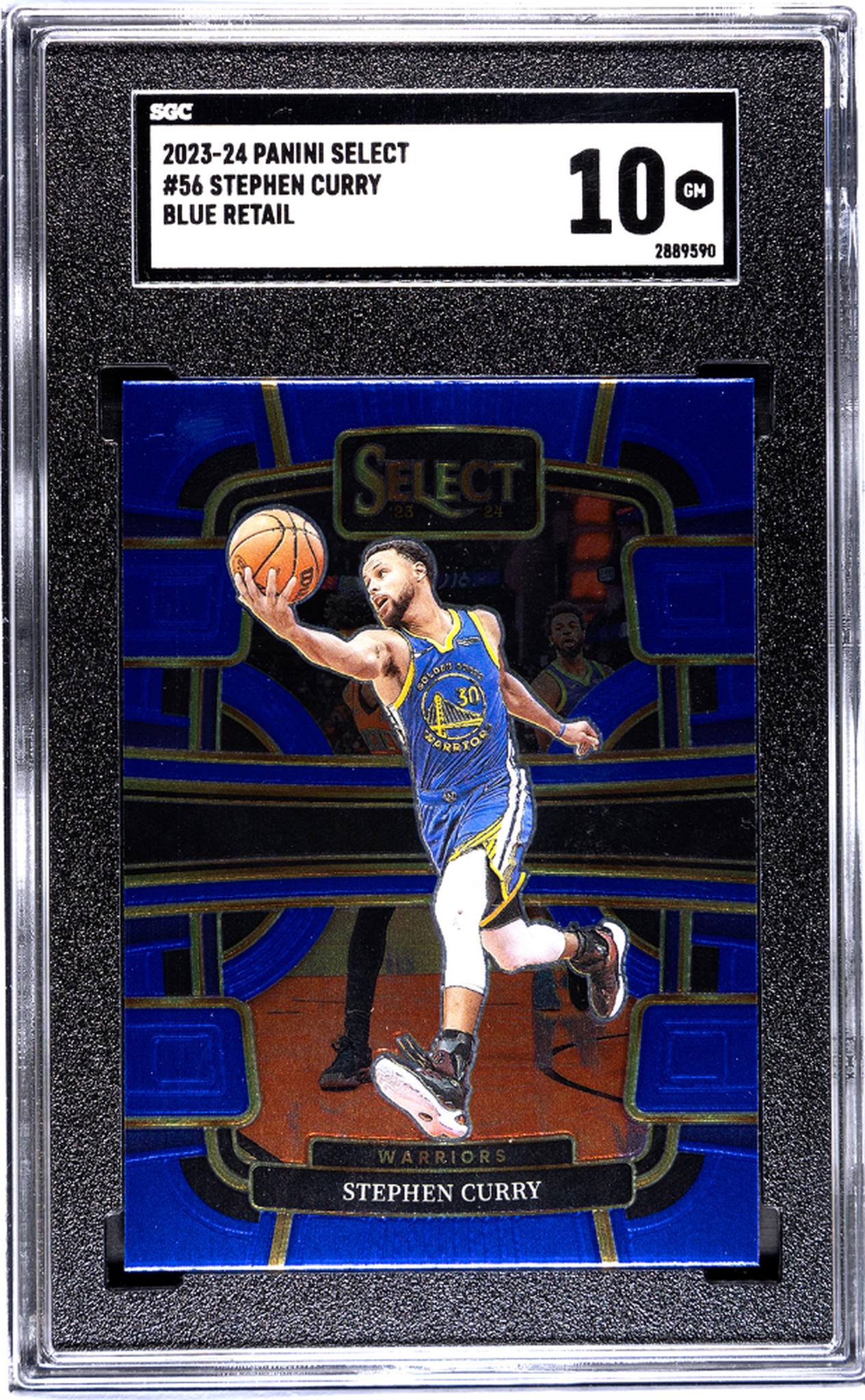 2023-24 Panini Select #56 Stephen Curry Blue SGC 10