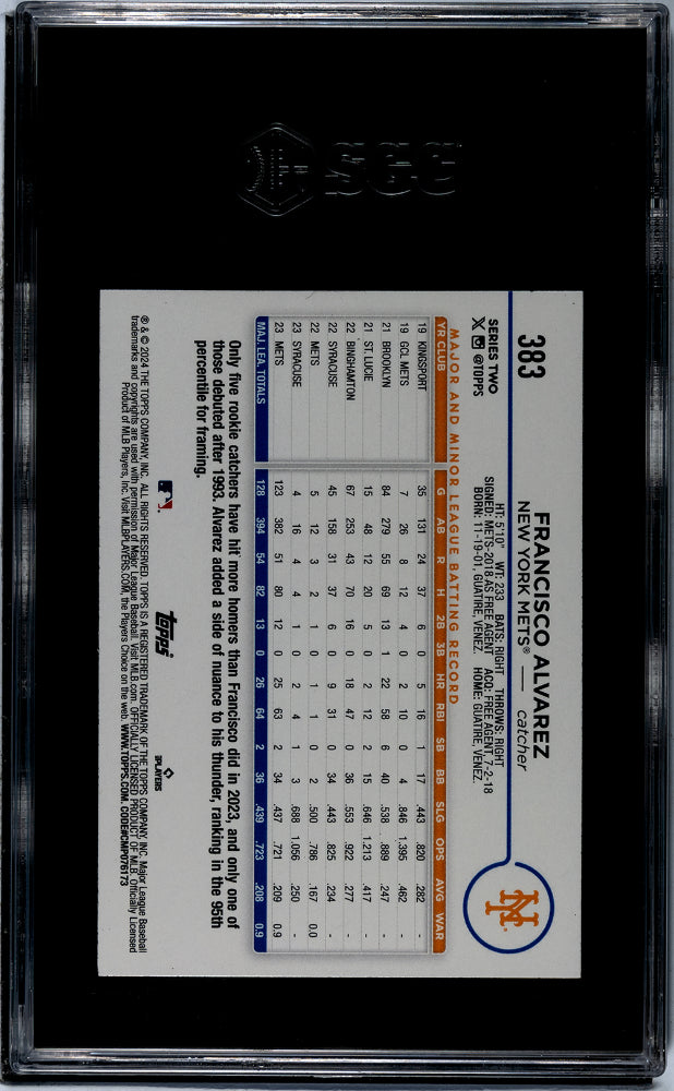 2024 Topps #383 Francisco Alvarez SGC 9.5