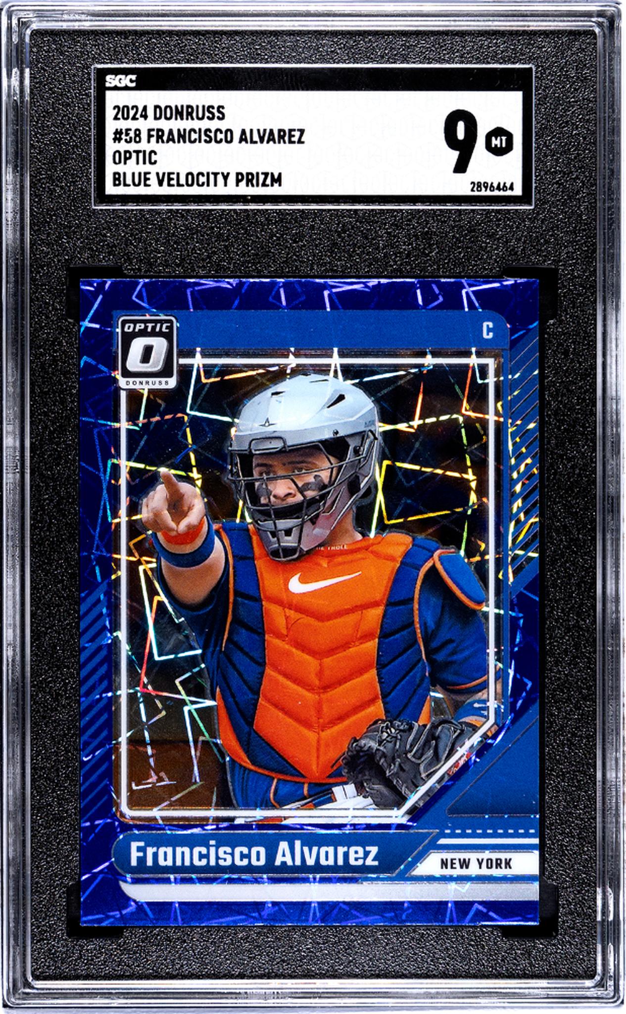 2024 Panini Donruss Optic Blue Velocity Prizm Francisco Alvarez #58 SGC 9
