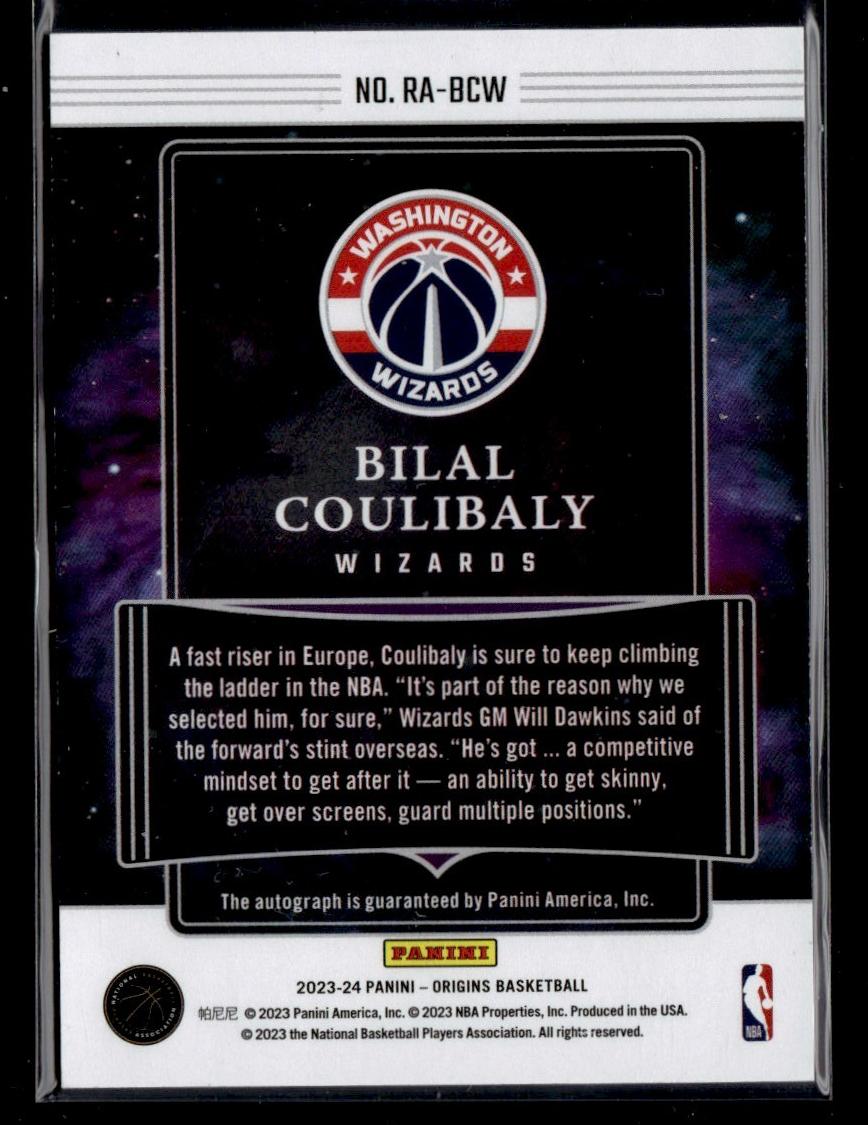2023 Panini Origins Bilal Coulibaly #RA-BCW RC Auto