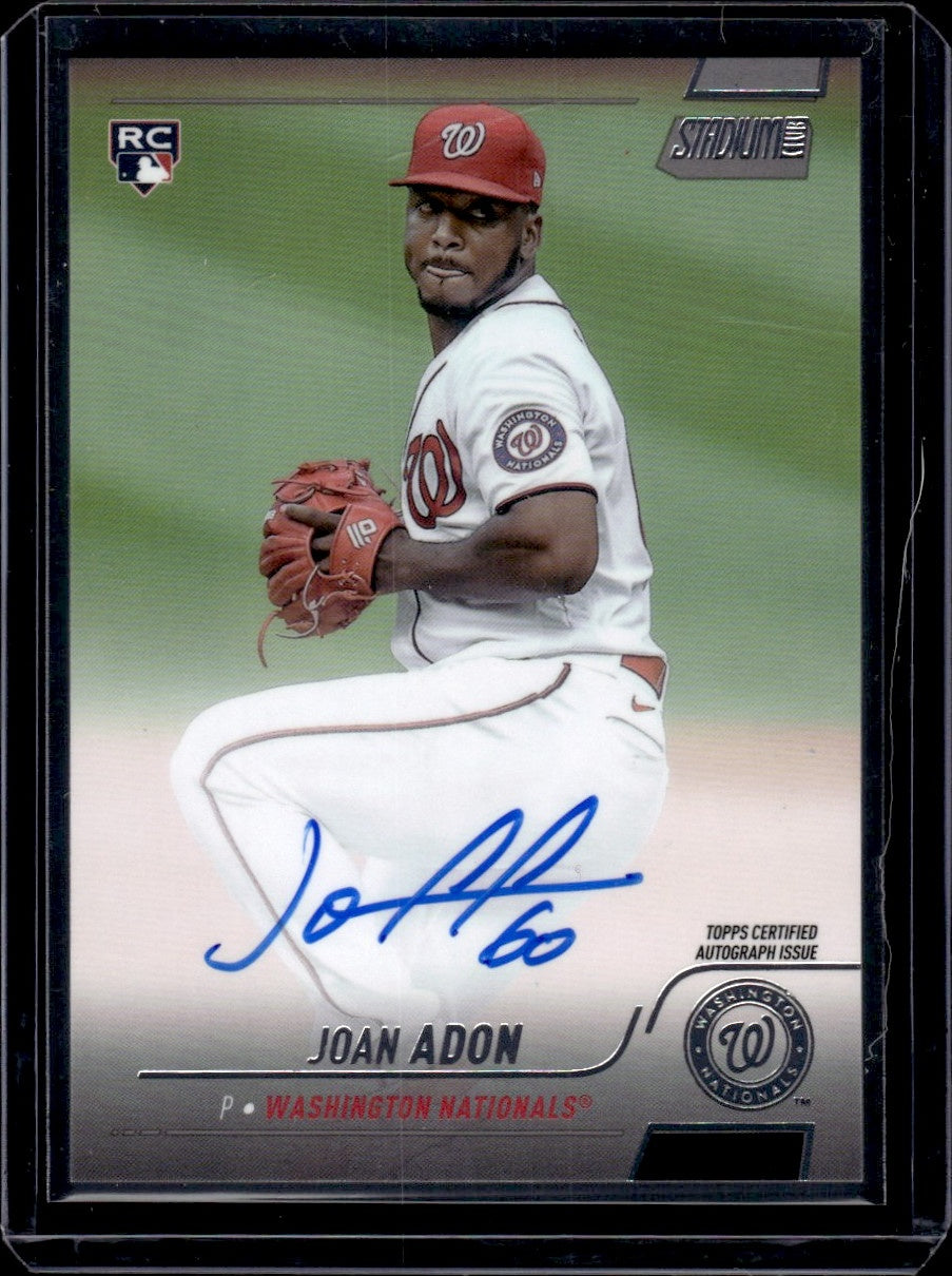 2022 Topps Stadium Club #SCBA-JAD Joan Adon Rookie Auto Washington Nationals