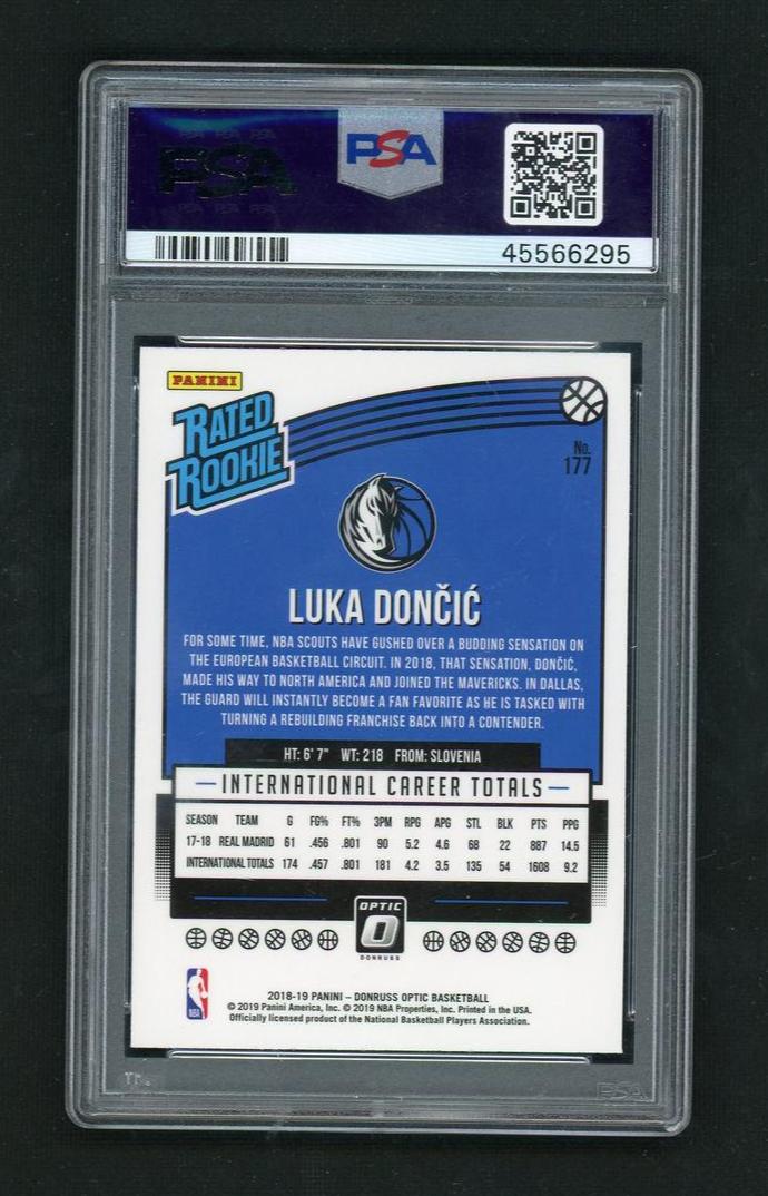 2018 Donruss Optic Rated Rookie Luka Doncic #177 PSA 10