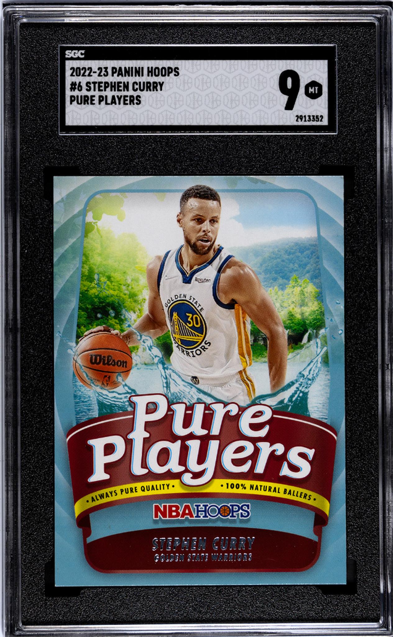 2022-23 Panini Hoops #6 Stephen Curry Pure Players SGC 9