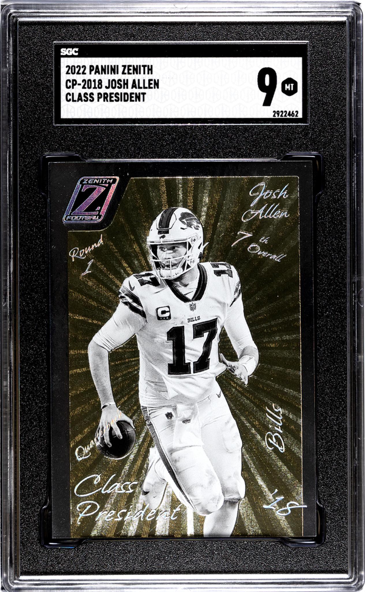 2022 Panini Zenith #CP-2018 Josh Allen Class President SGC 9