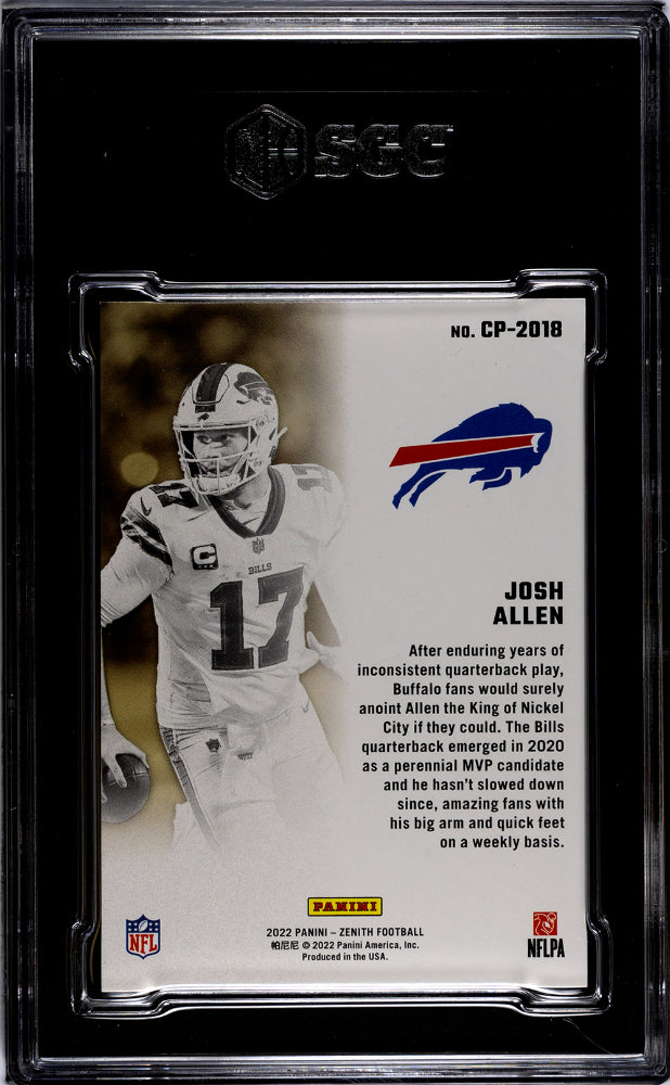 2022 Panini Zenith #CP-2018 Josh Allen Class President SGC 9