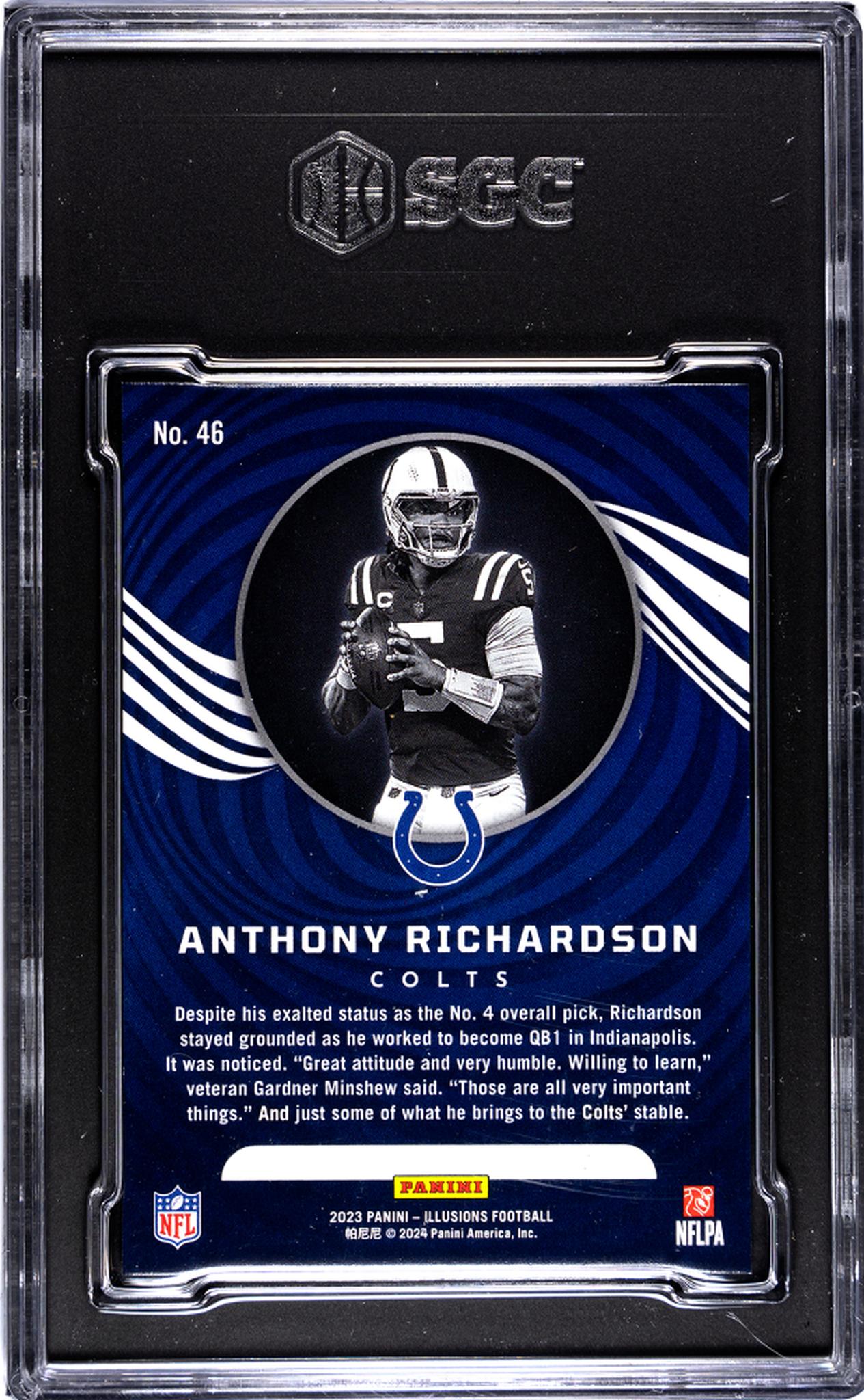 2023 Panini Illusions Anthony Richardson #46 RC SGC 9