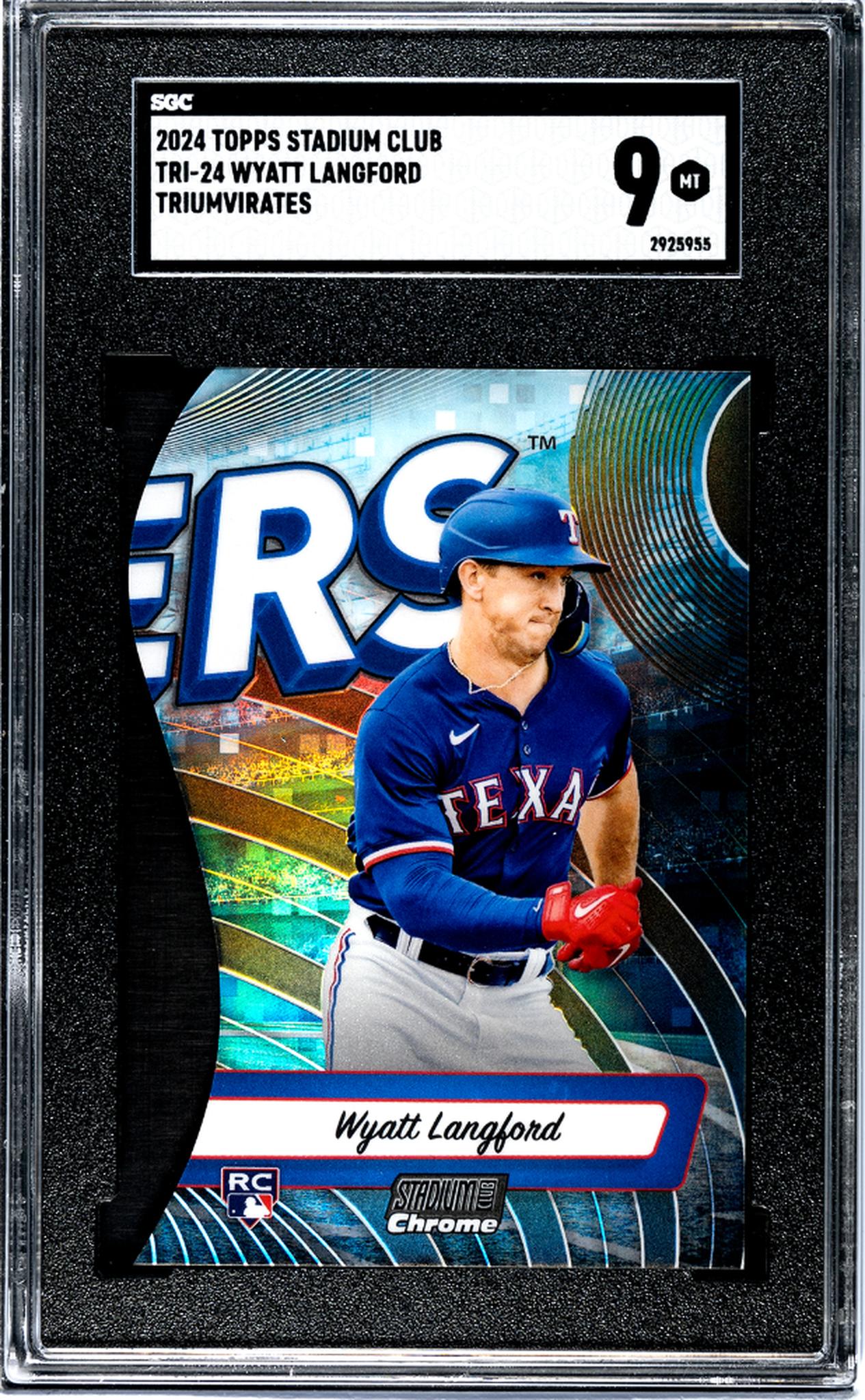 2024 Topps Chrome #TRI-24 Wyatt Langford Triumvirates SGC 9