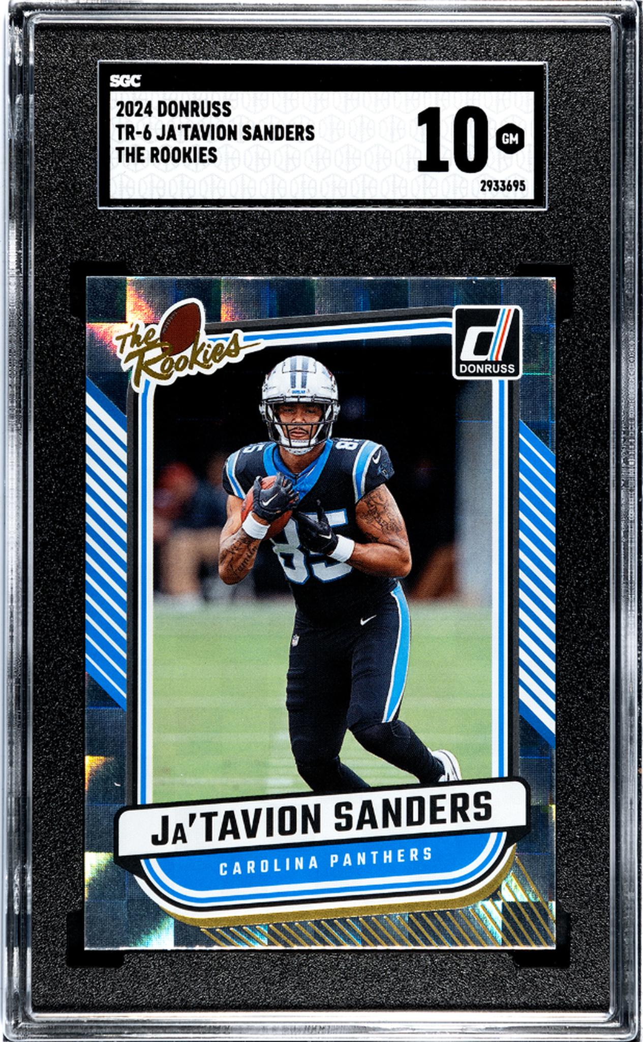 2024 Donruss #TR-6 JA'TAVION SANDERS The Rookies SGC 10